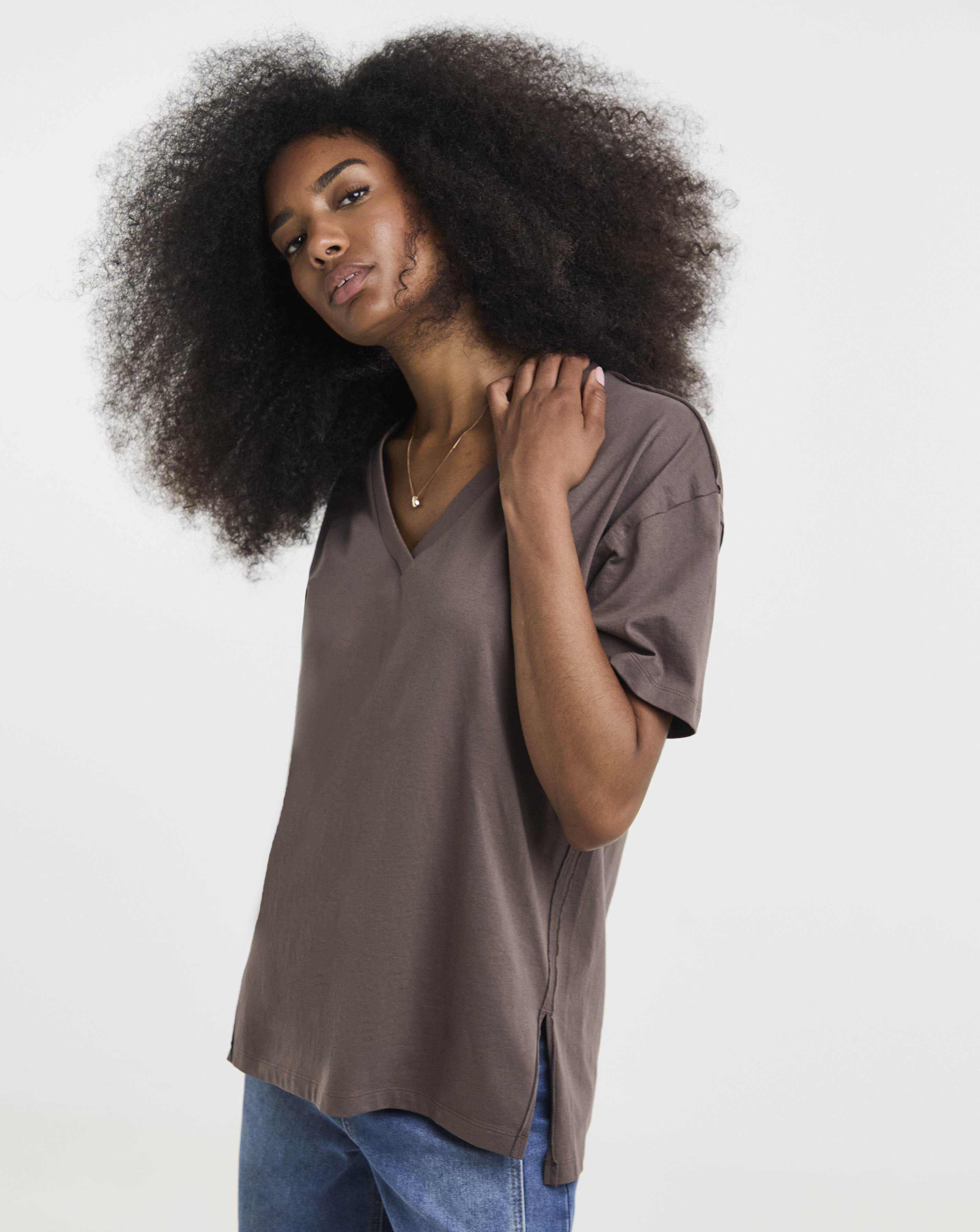 New In - Slouchy V Neck T-Shirt