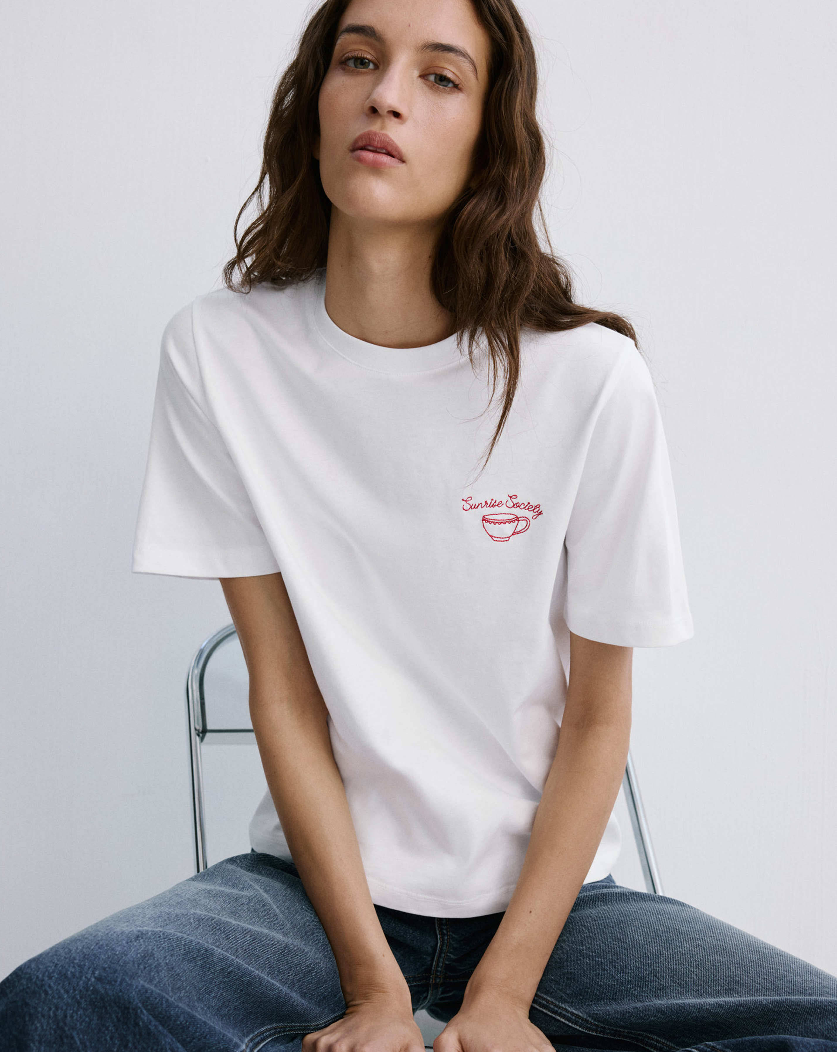 Mango - Women's - T-Shirt - Printed - White - XXL