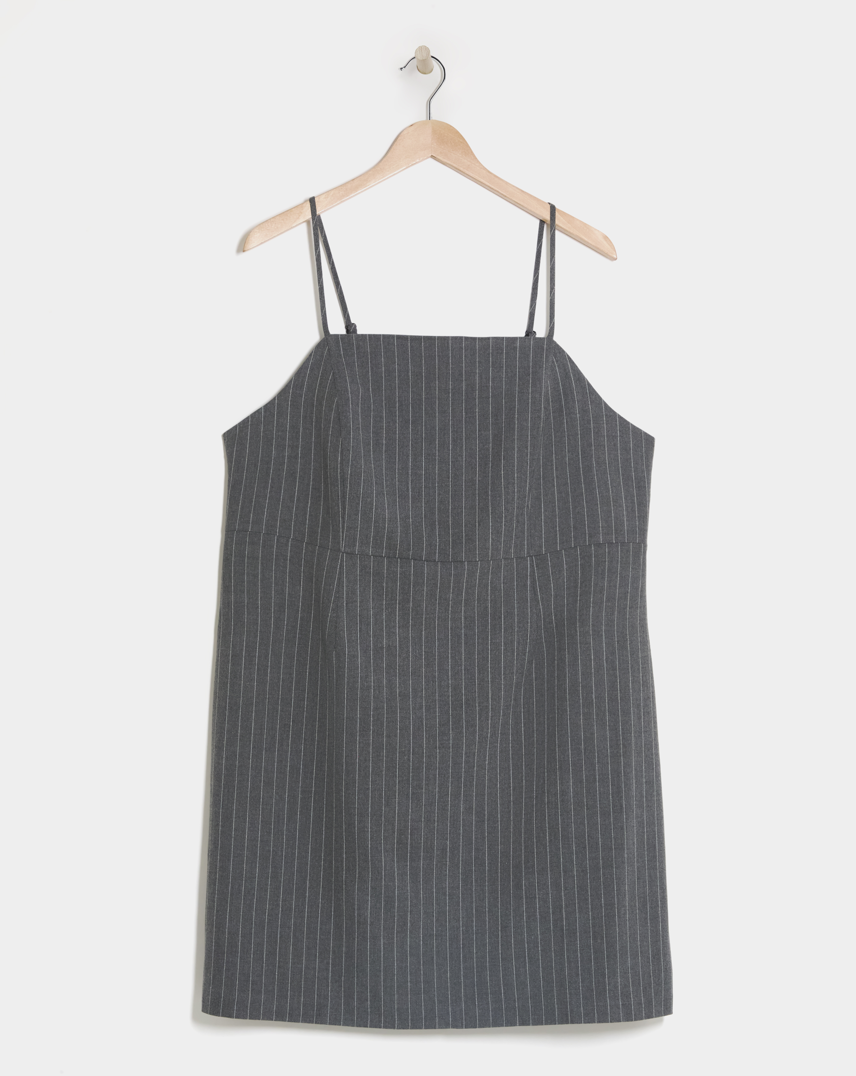 Pinstripe Tailored Pinafore Dress