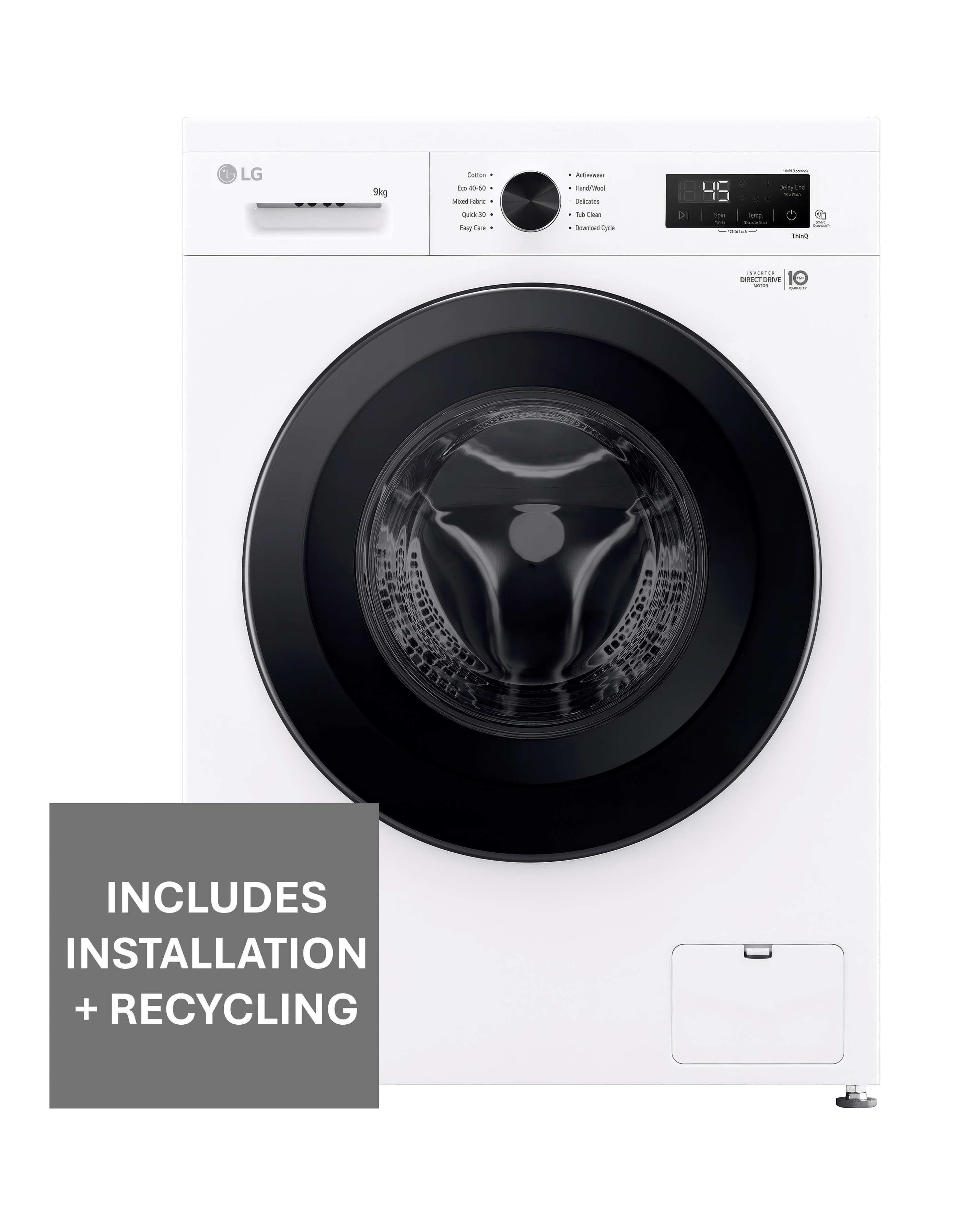 Lg White F4x1009nwk 9Kg 1400 Spin Washing Machine - Image 13