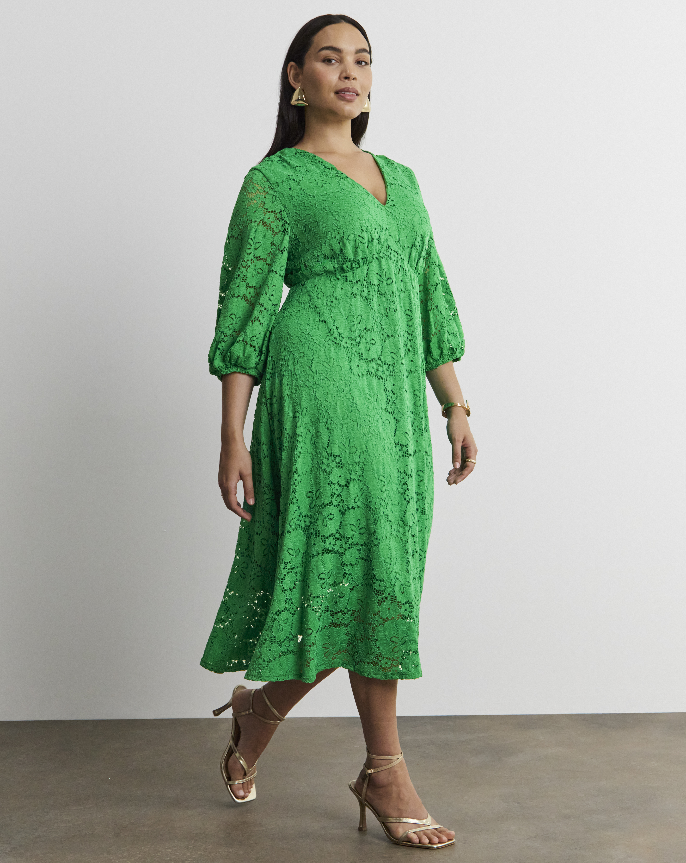 Joanna Hope Midi Lace Dress