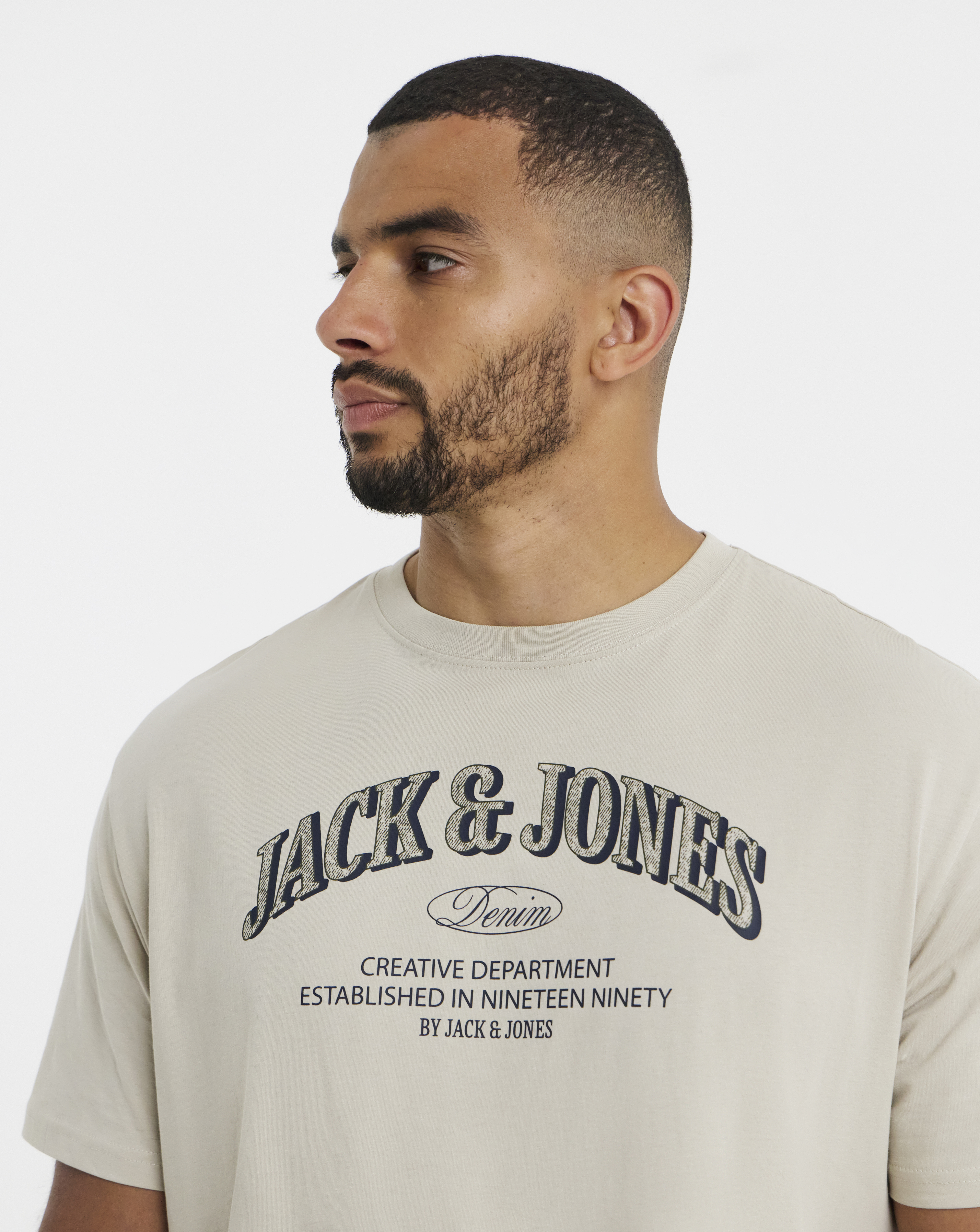 Jack & Jones Men's Moonbeam Denver Logo T-Shirt Size 6XL(66)