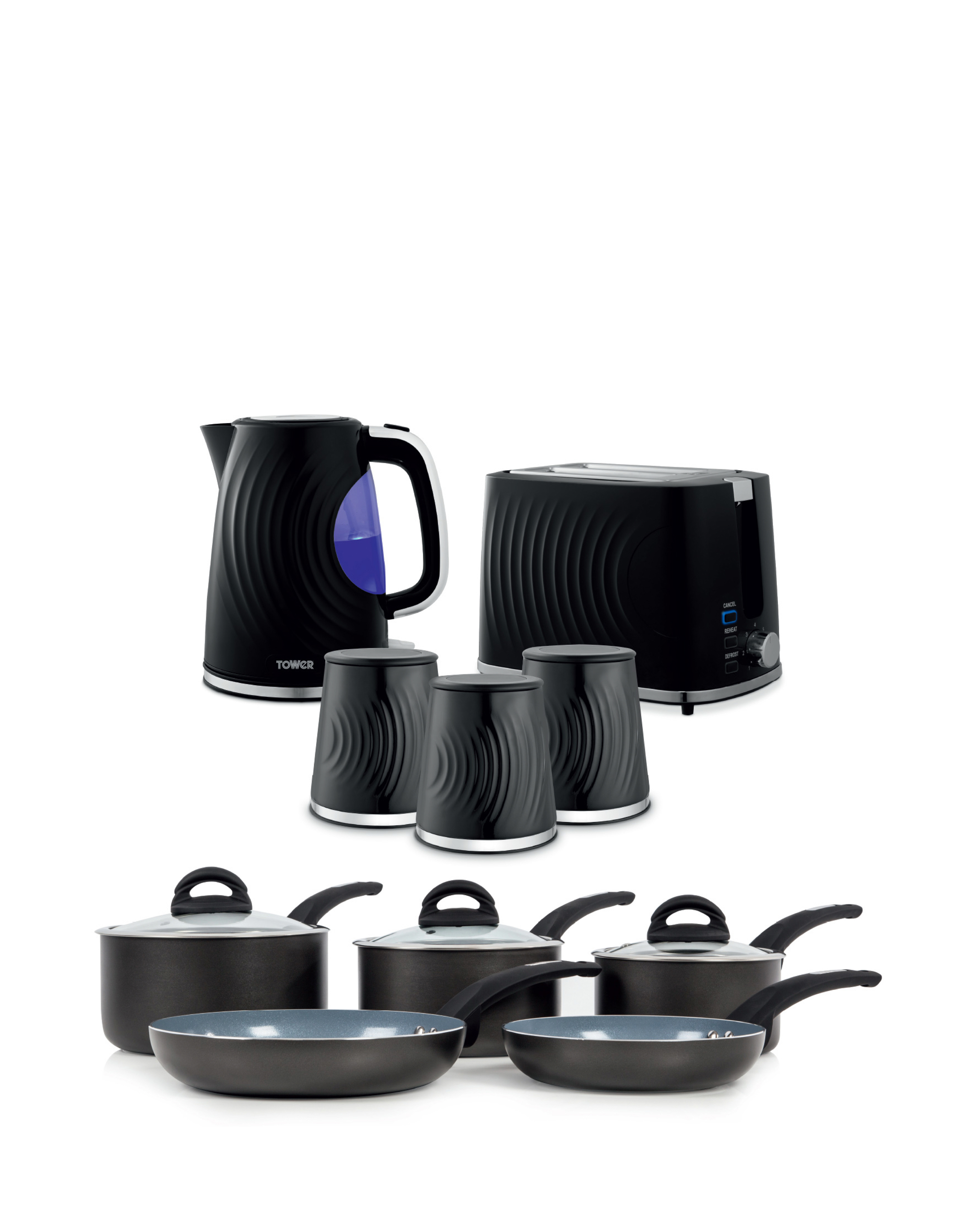 Tower Sonar Kettle, 2 Slice, Canister
