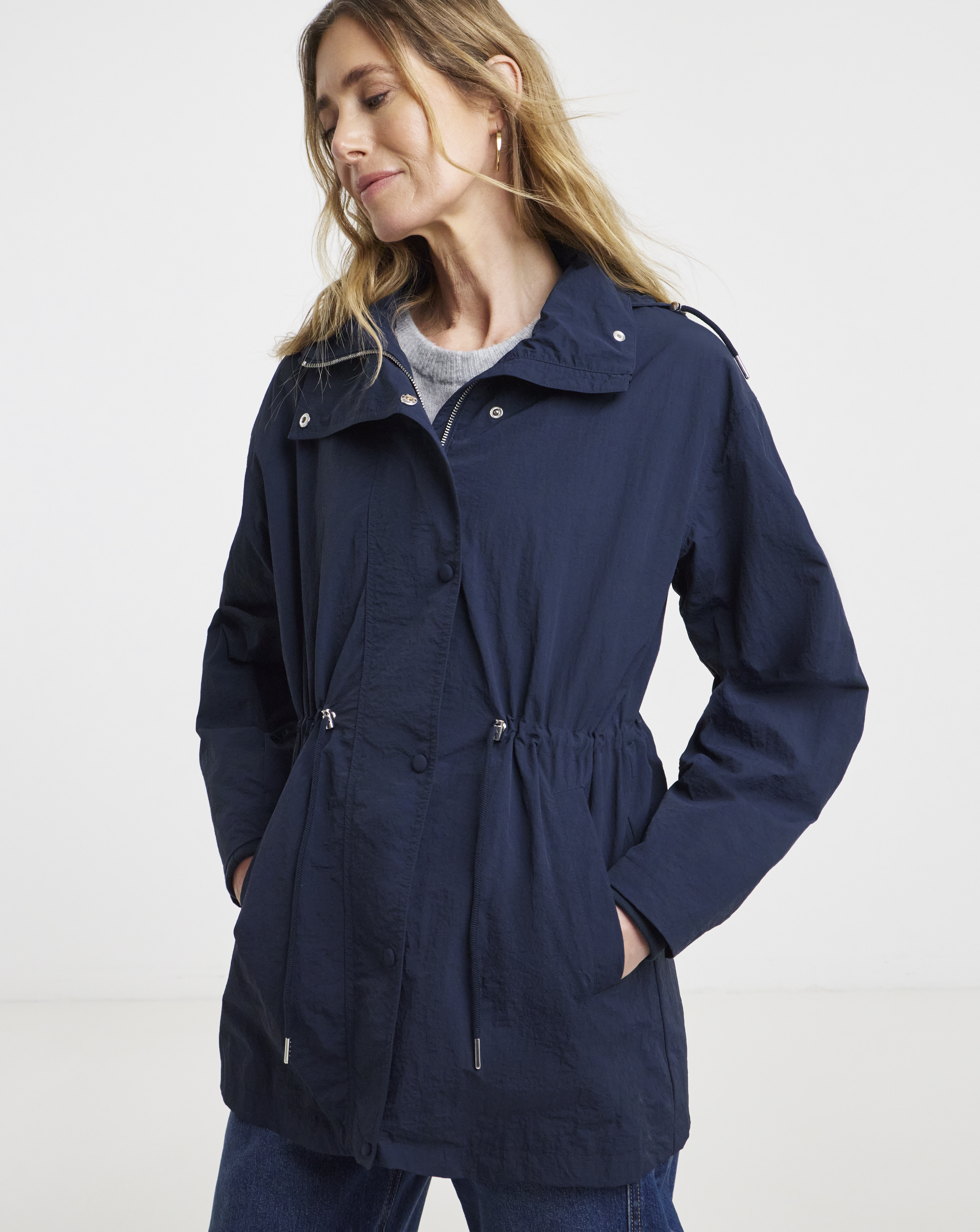 New In - Navy Hooded Parka Jacket