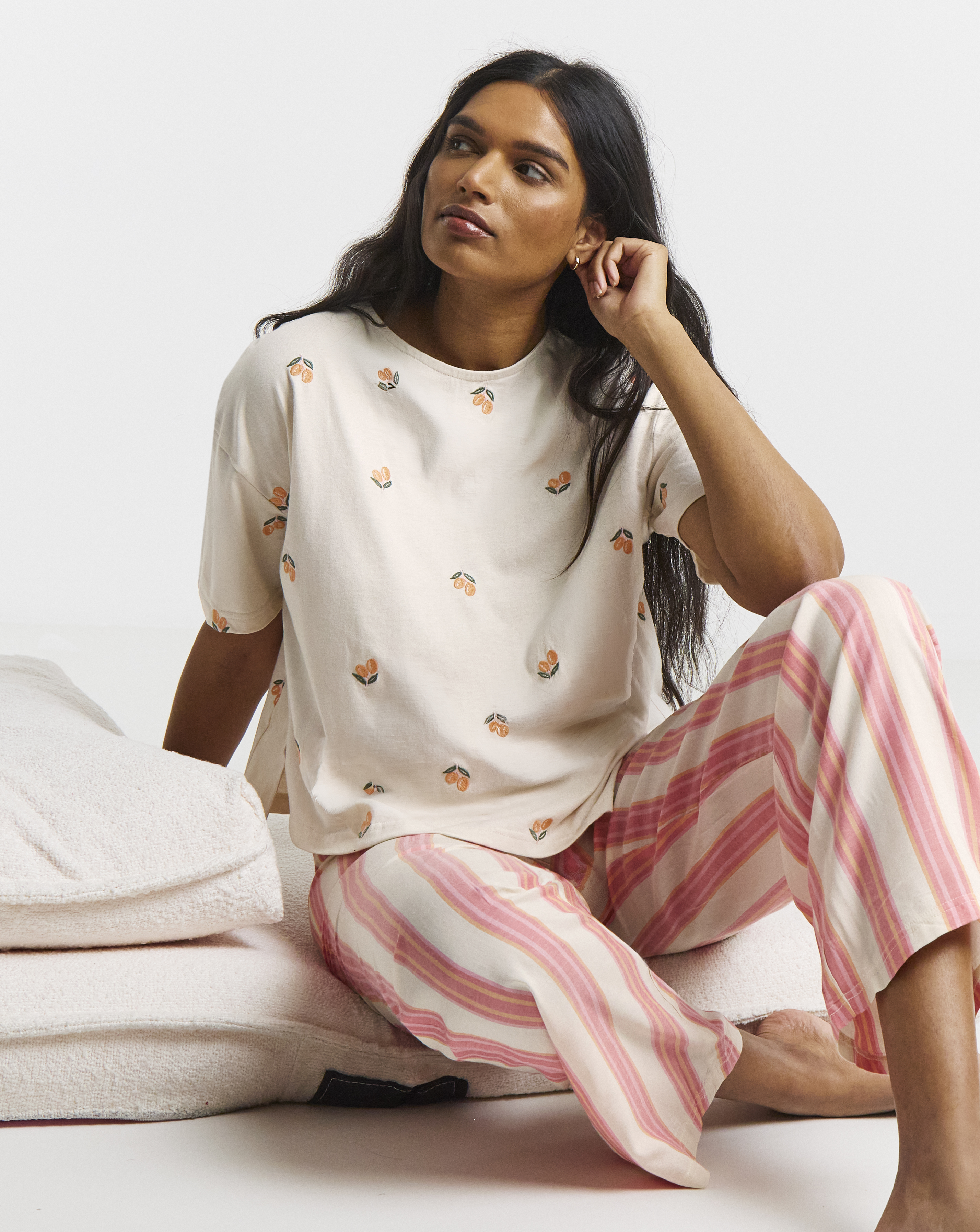 Stripe Print Pyjama Set