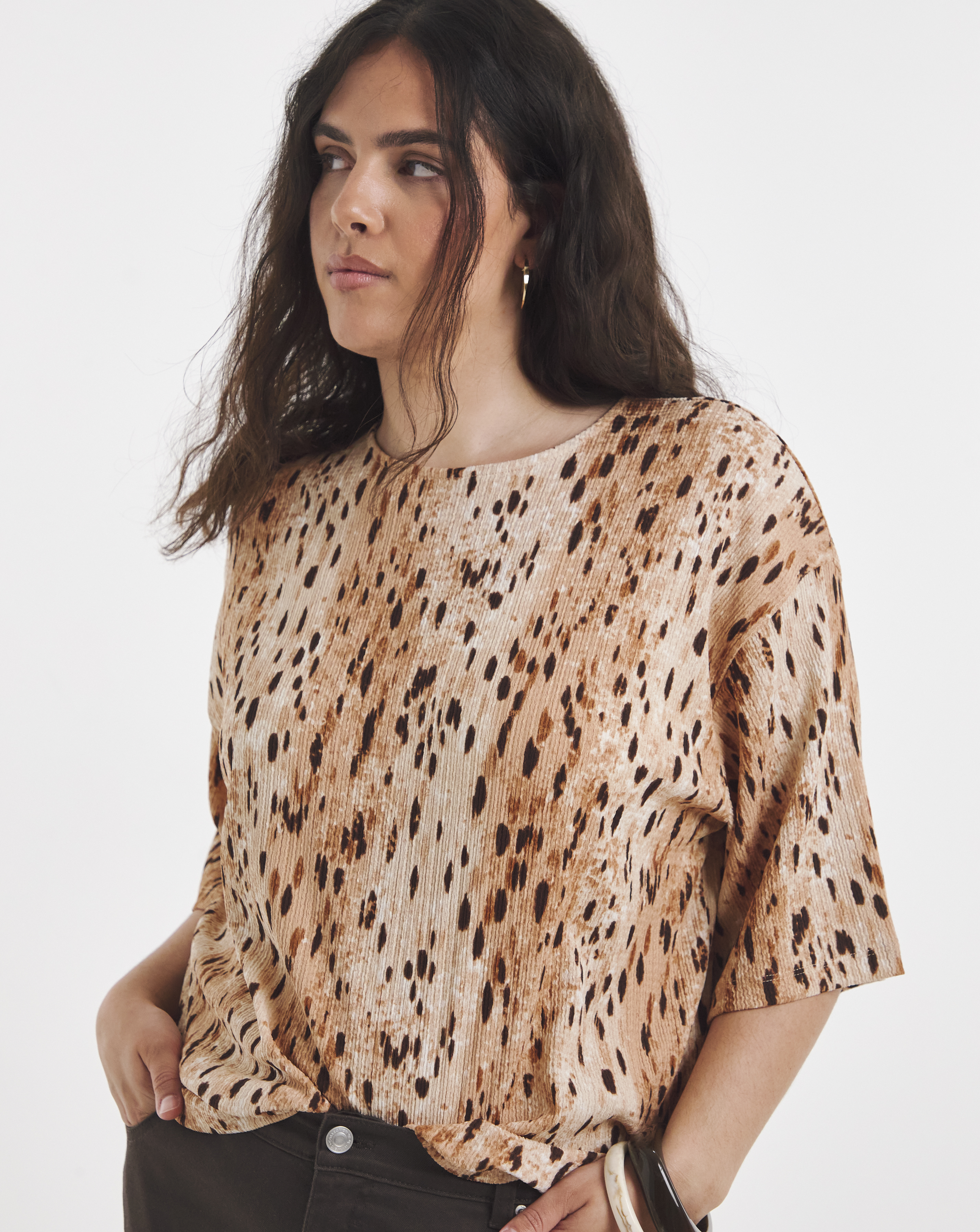 New In - Printed Kimono Sleeve T-Shirt