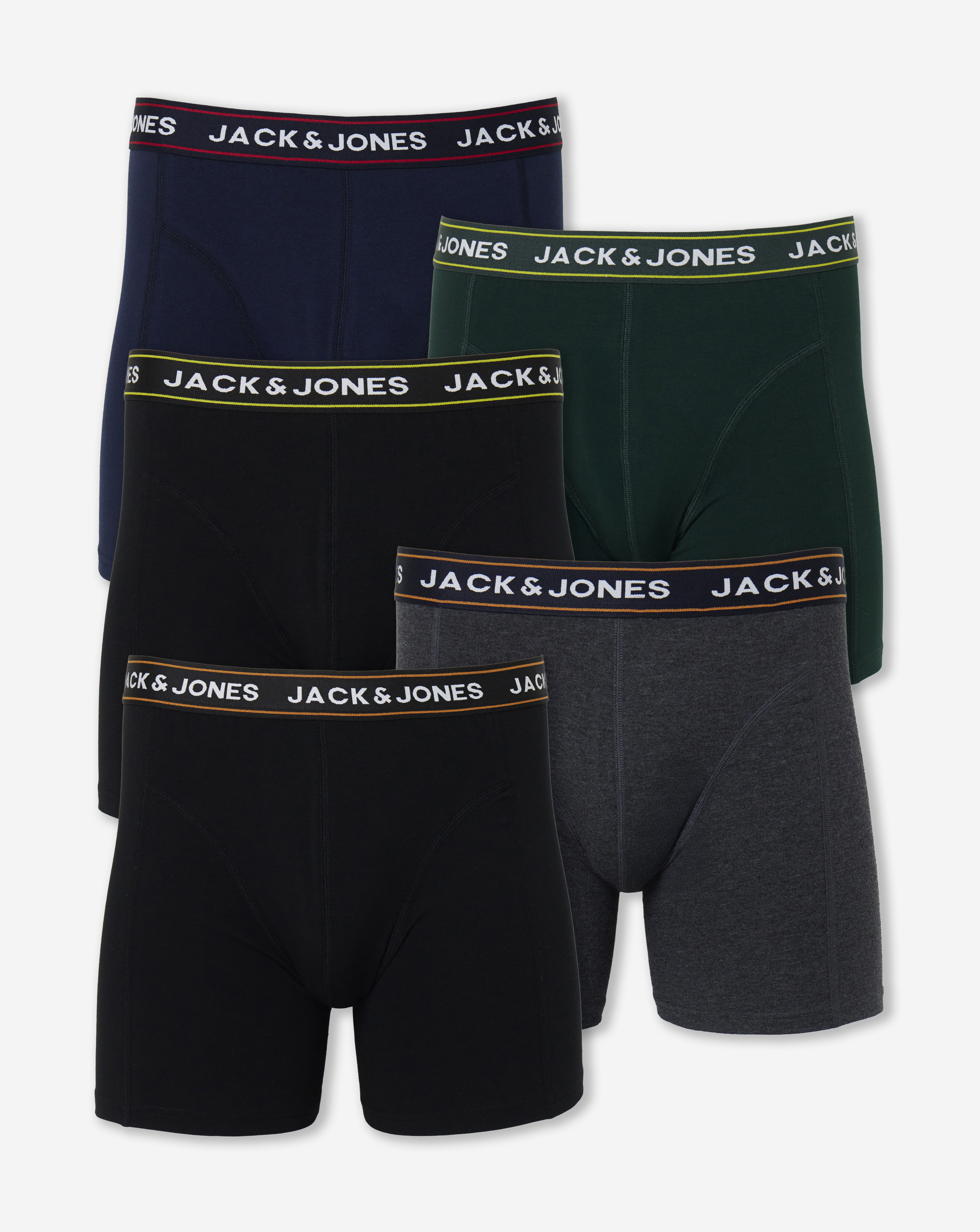 New In - Jack & Jones Max 5 Pack Trunks - Multi