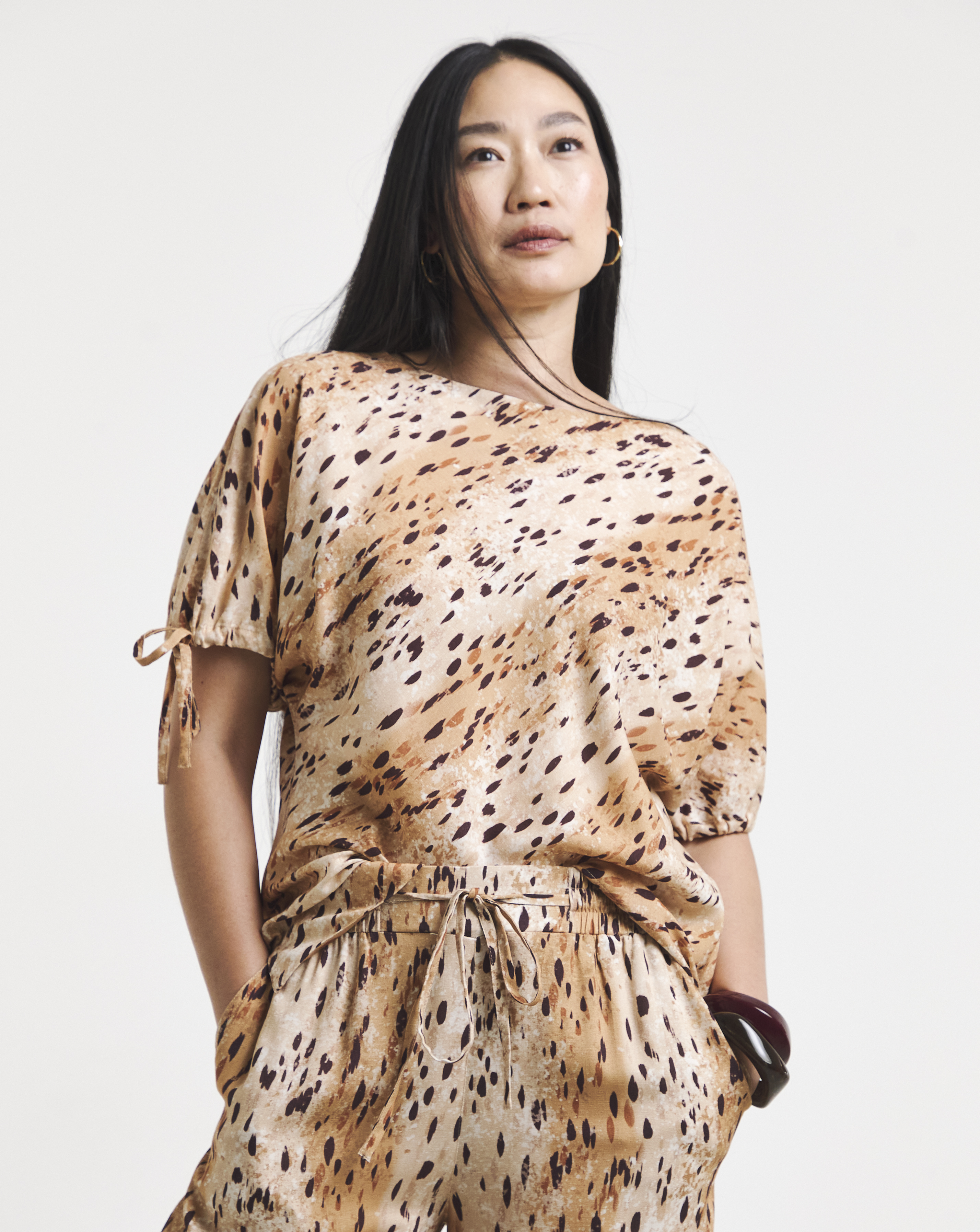 Linen Mix Boxy Top