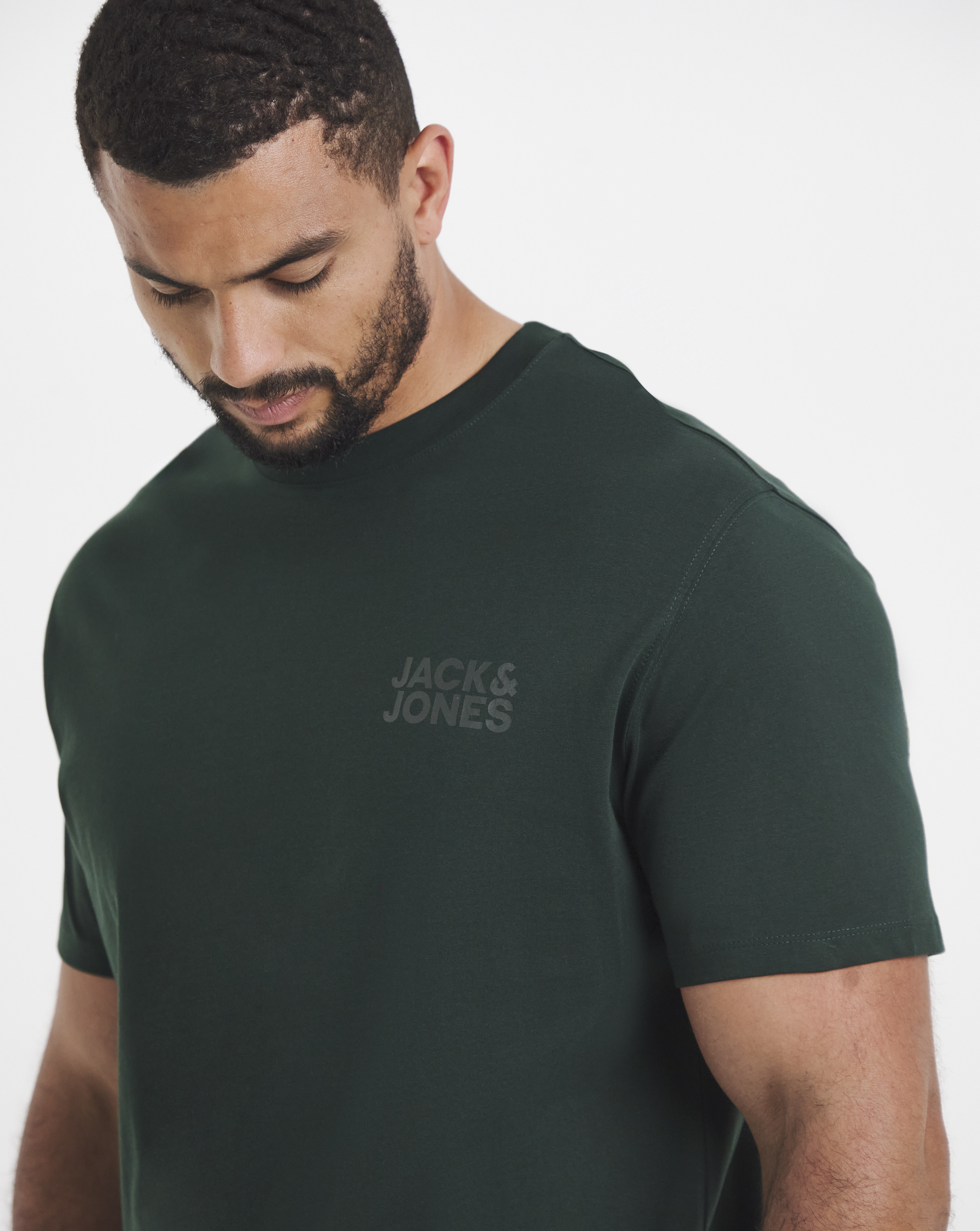 Jack & Jones Short Sleeve Corp Logo T-Shirt - Grey Blue