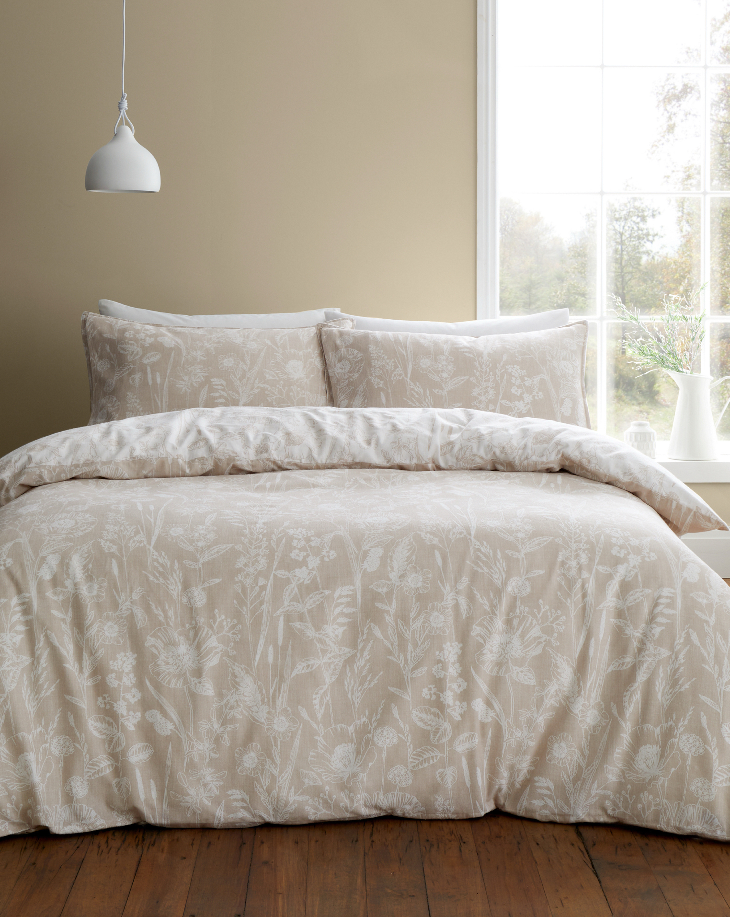 Bianca Brushed Floral Toile Duvet Set
