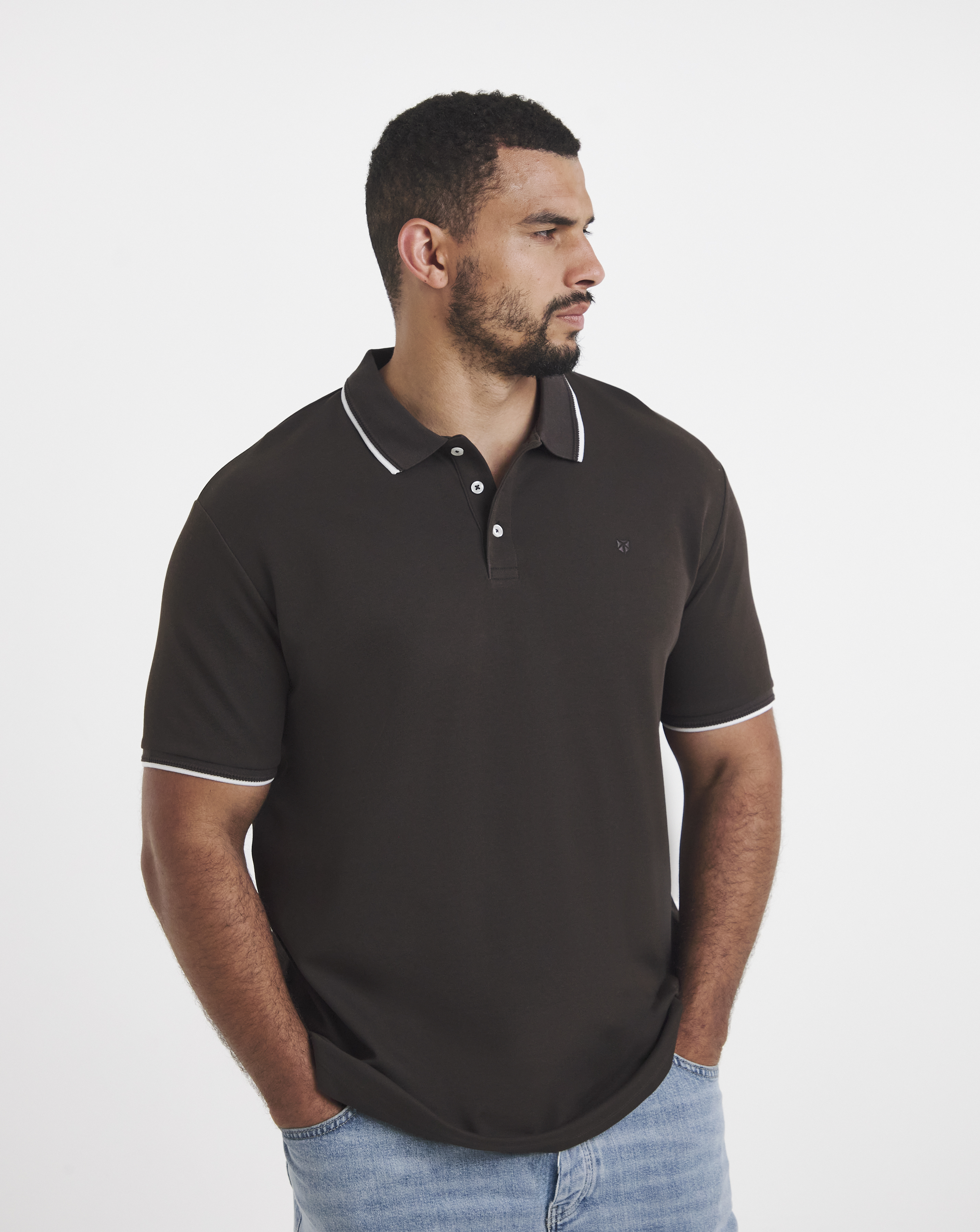Jack & Jones Chocolate Premium Ethan Detail Polo - 6XL(66)