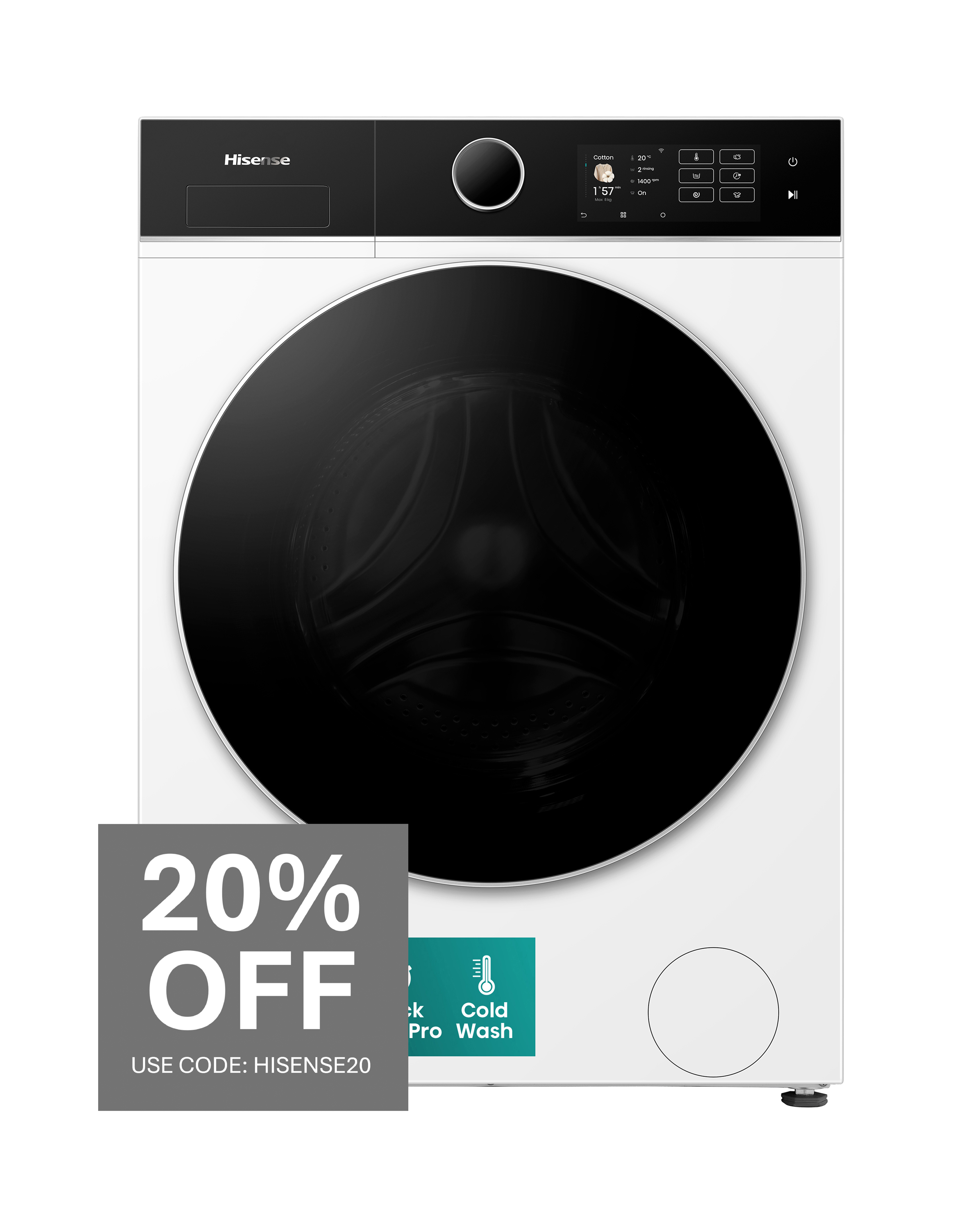 Hisense WF5I9043BWFS - White