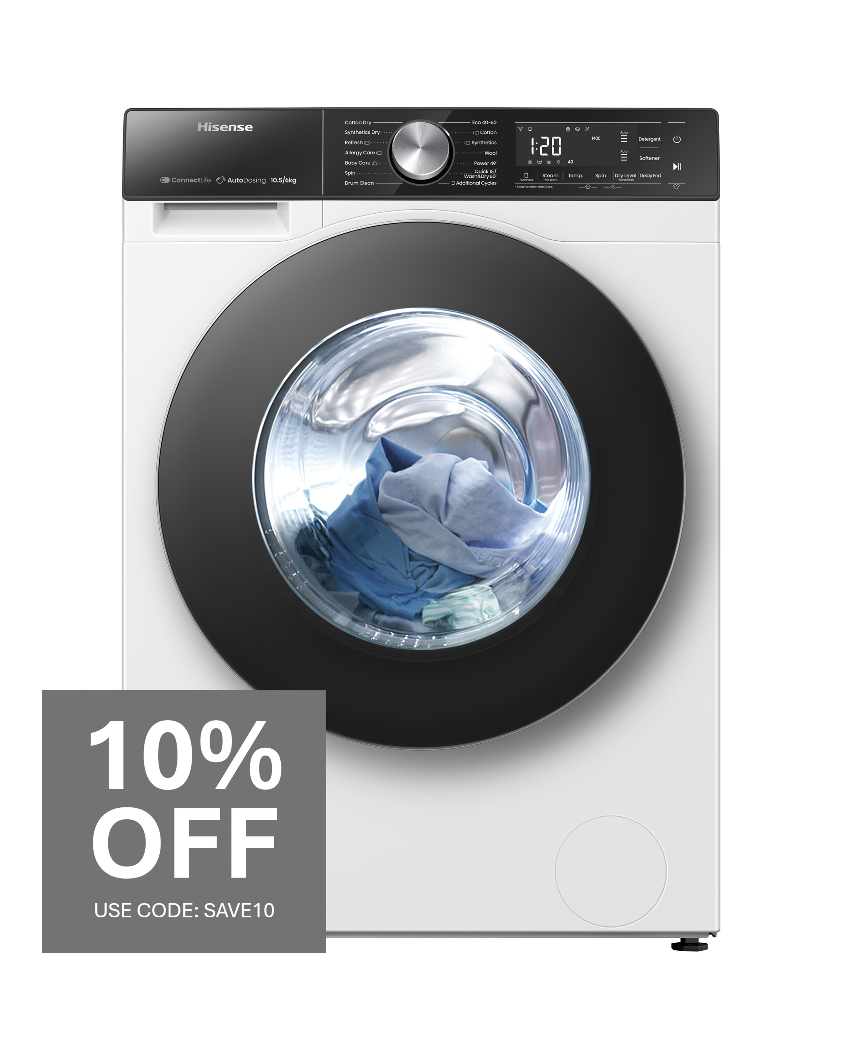 Hisense WD5S1045BW Washer Dryer