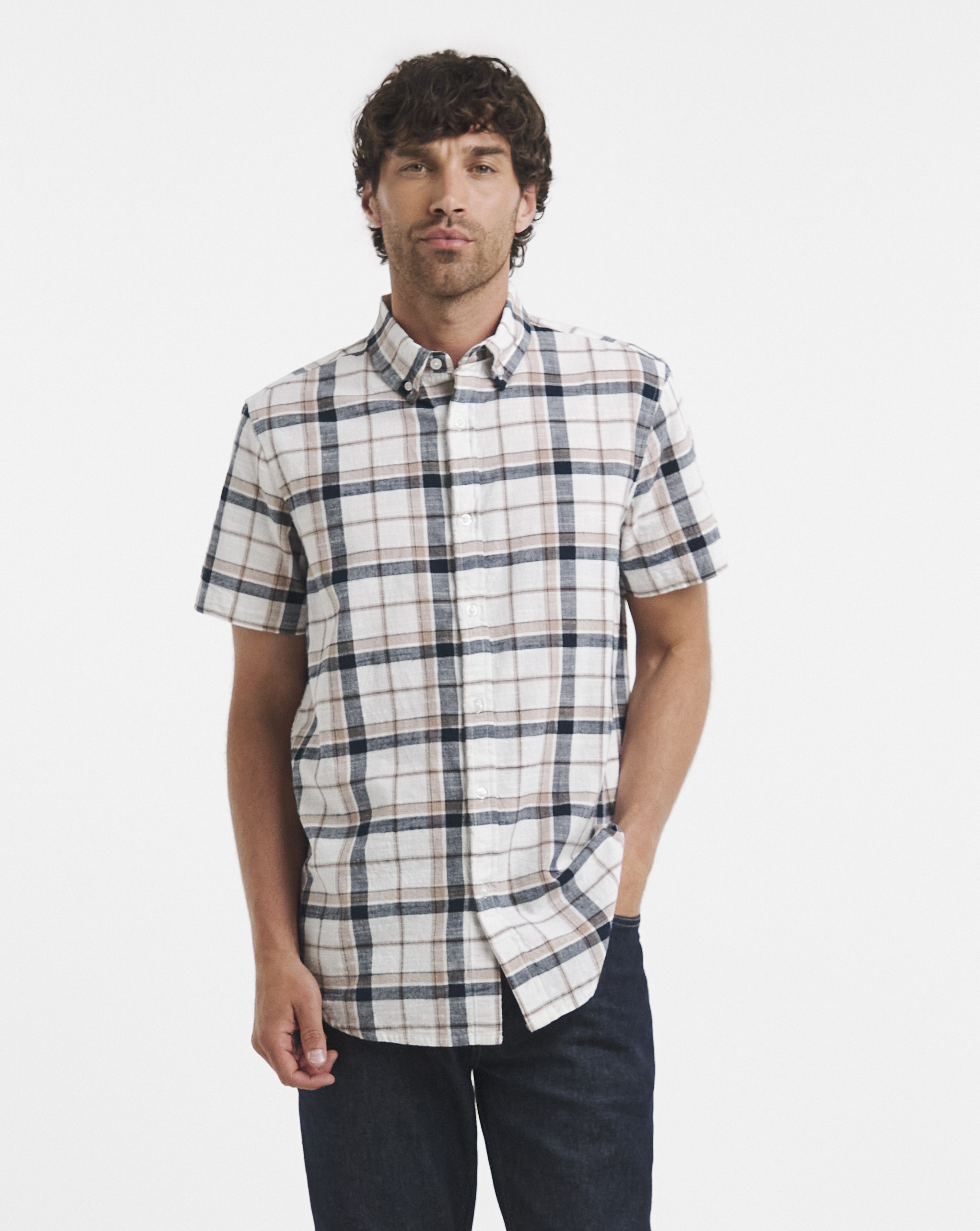 New In - Oxford Check Short Sleeve Shirt