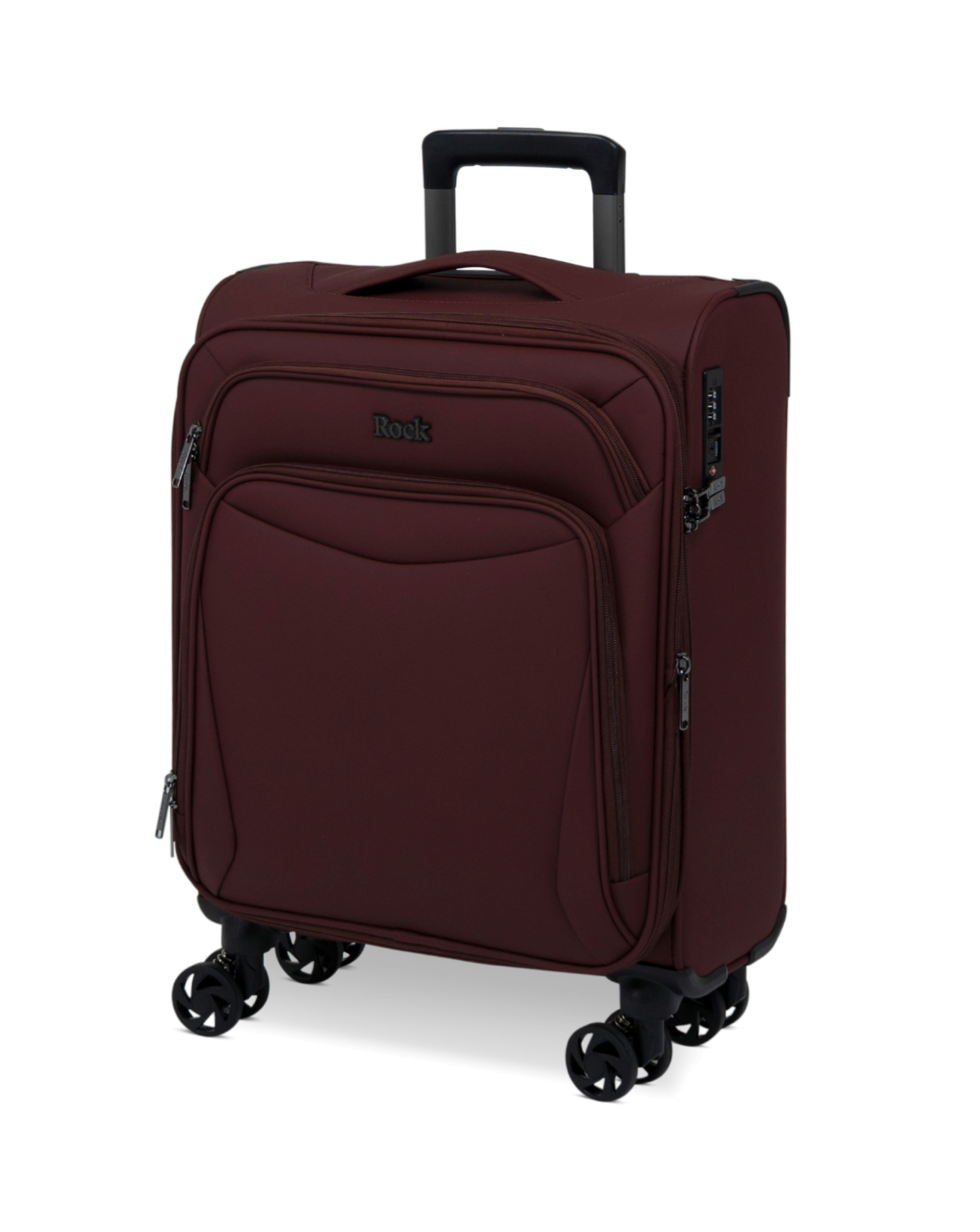 Rock Men's Burgundy Vitality Cabin Softshell Suitcase Size 8
