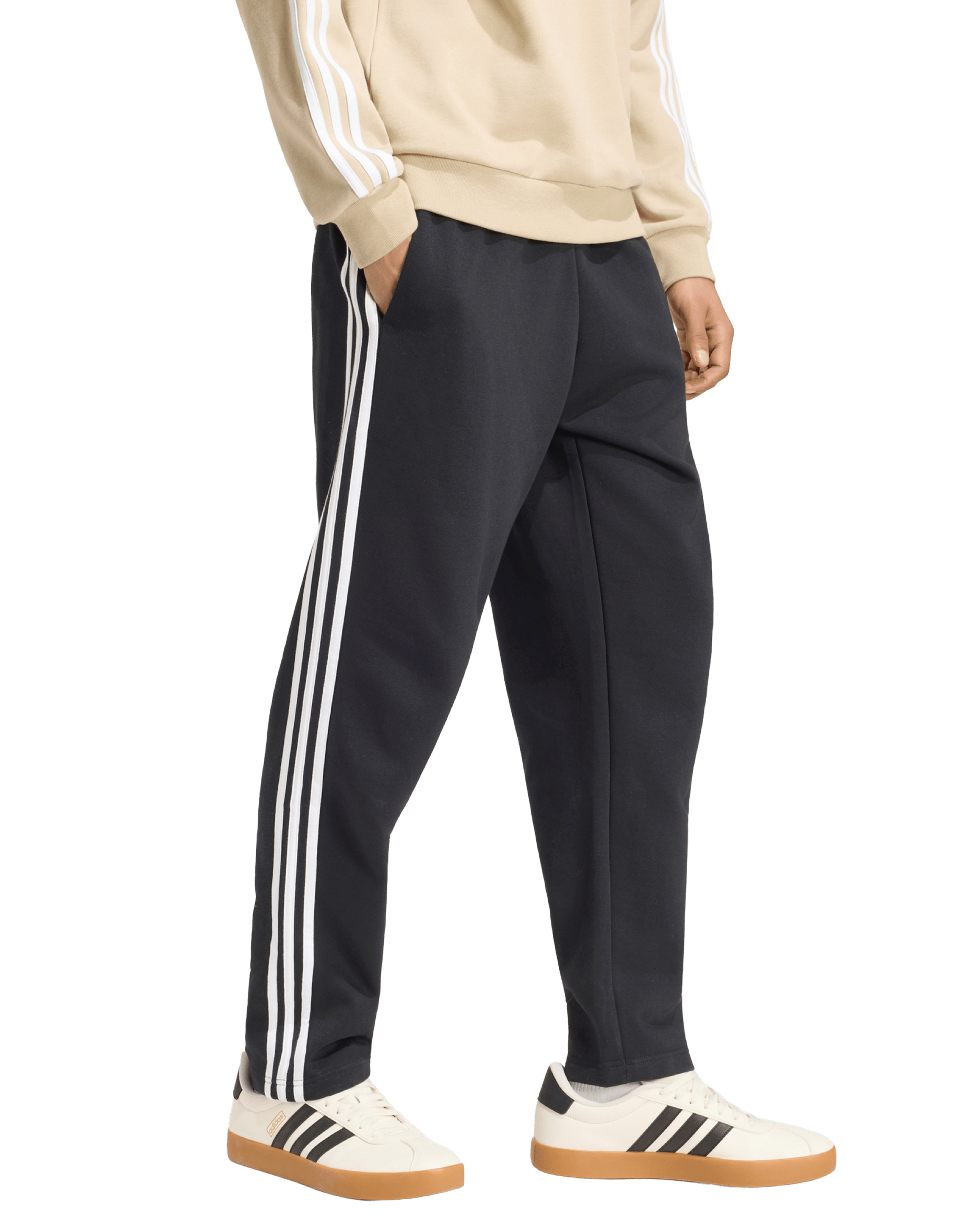 New In - adidas 3 Stripes Open Hem Fleece Pants