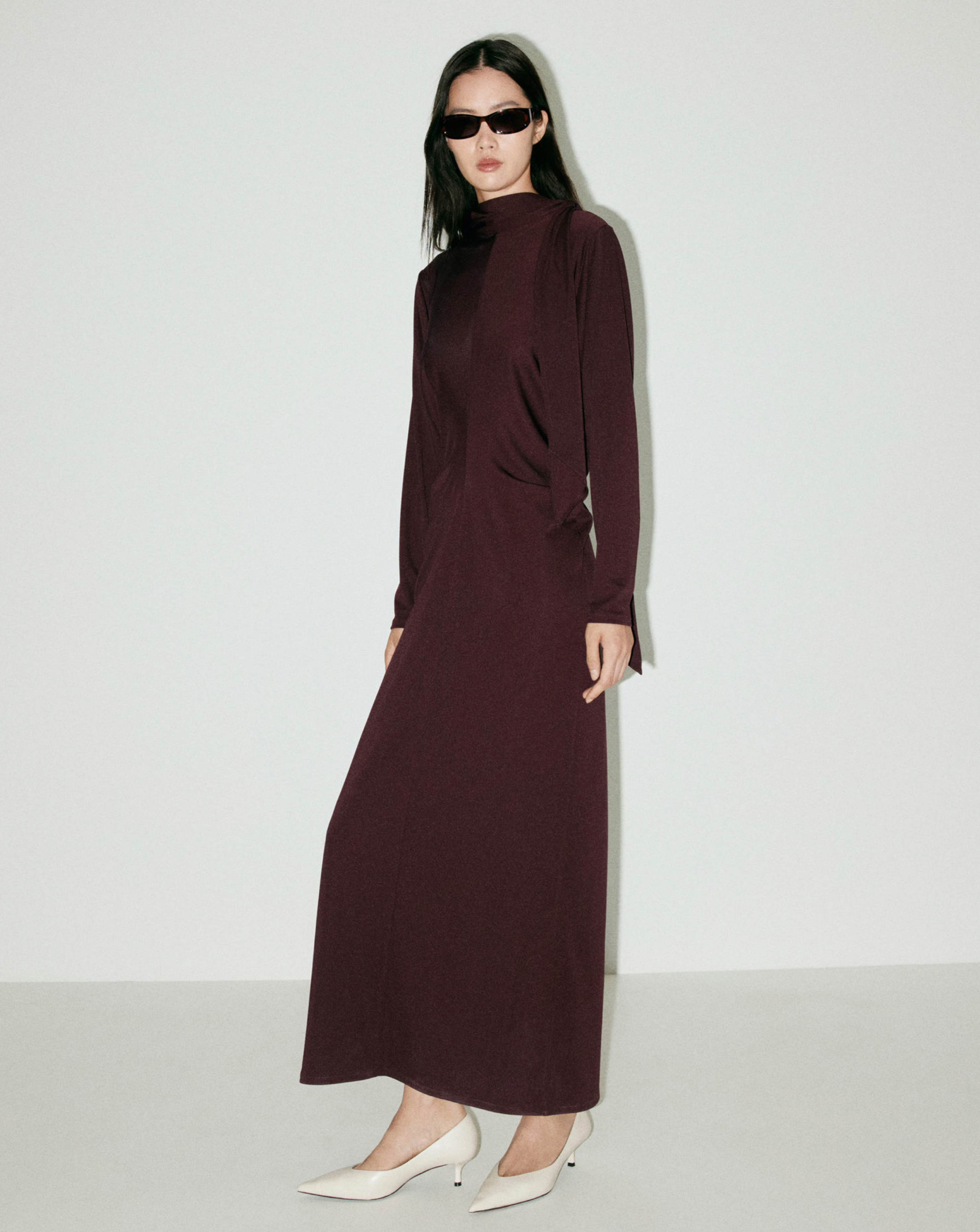 Mango Women's Burgundy Dress Size 8