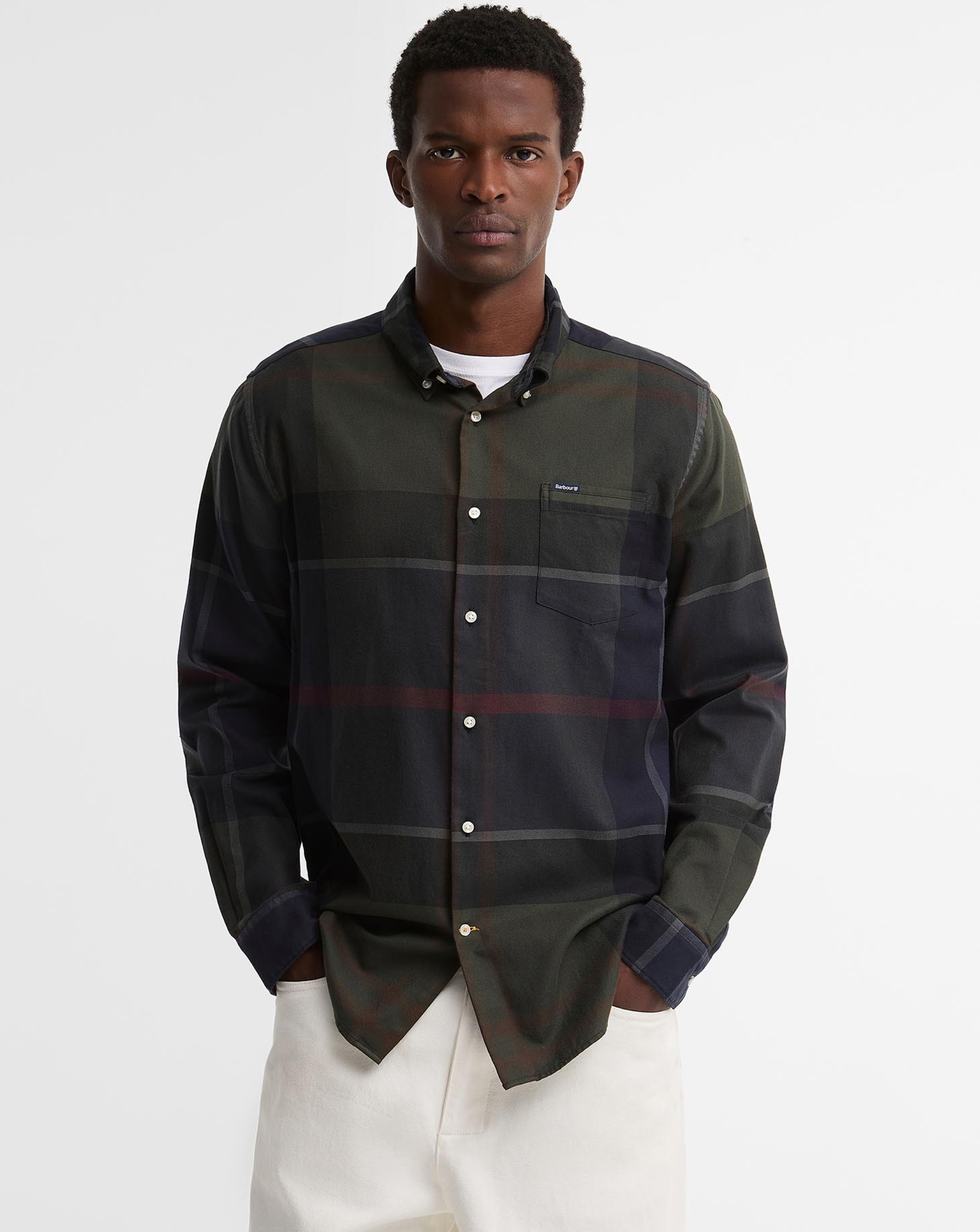 Barbour Dunoon Long Sleeved Shirt - Shdw Clsc TN43 - Size 2XL - Image 3