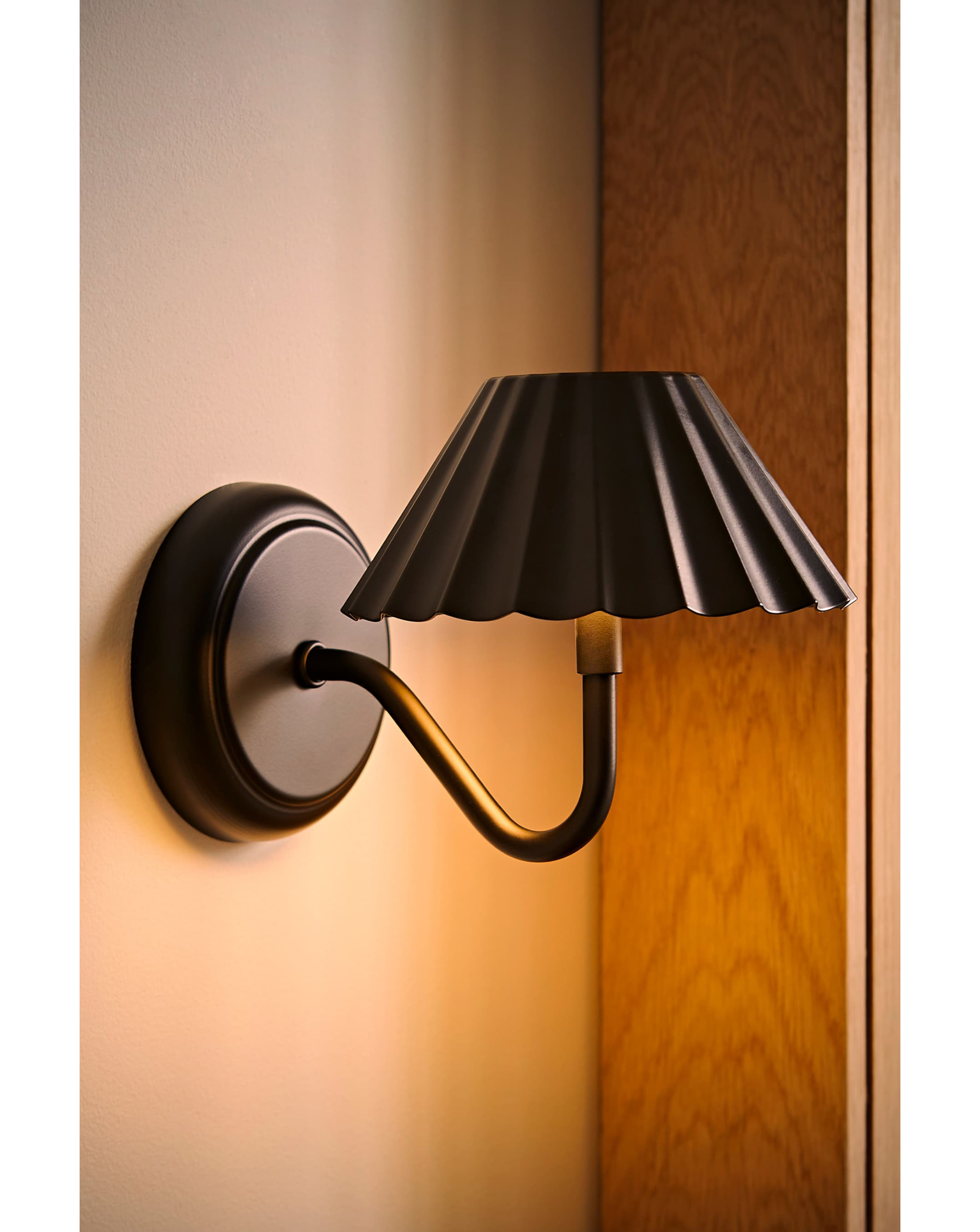 Avery Black Rechargeable Wall Light