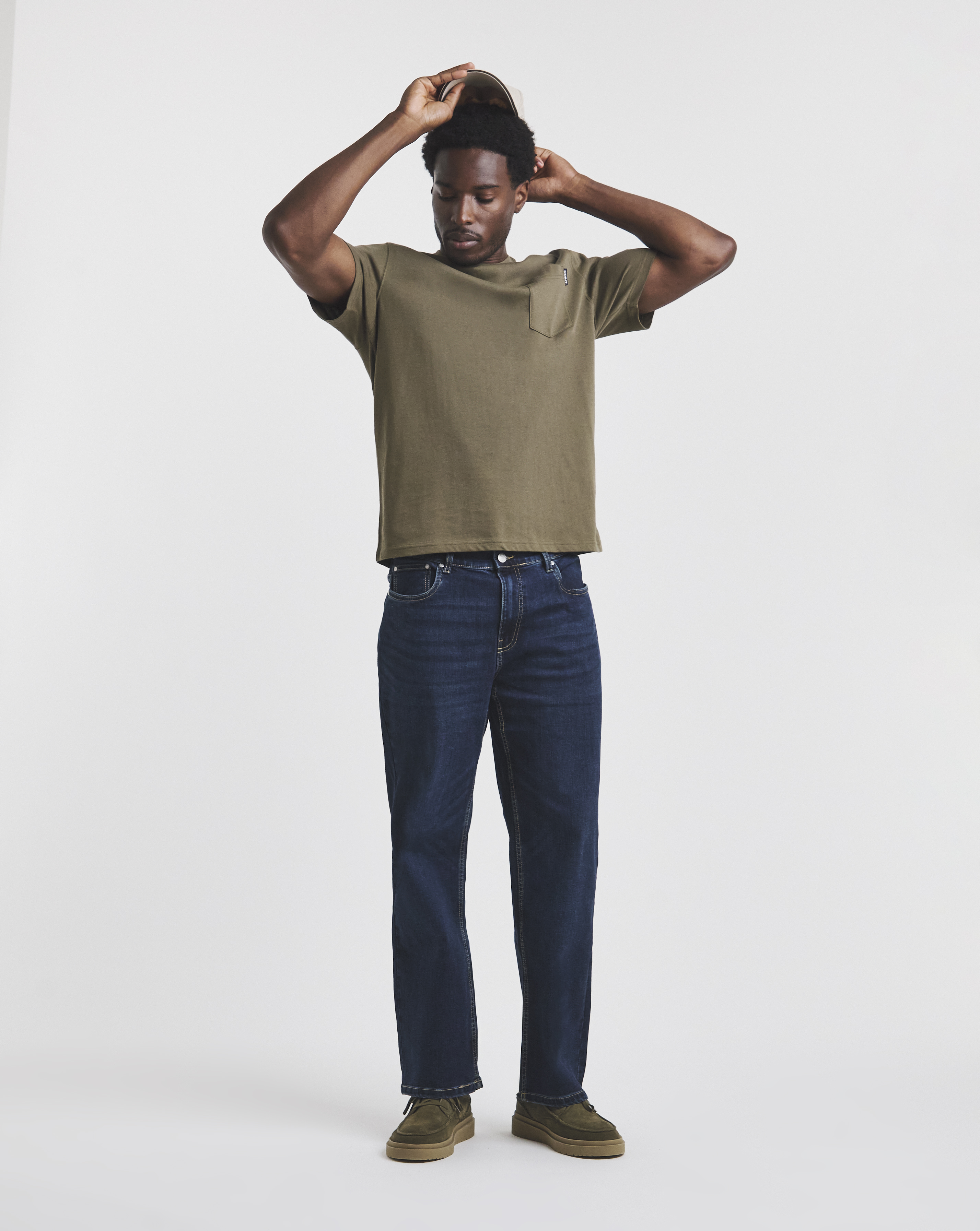 Loose Fit Stretch Jeans Darkwash