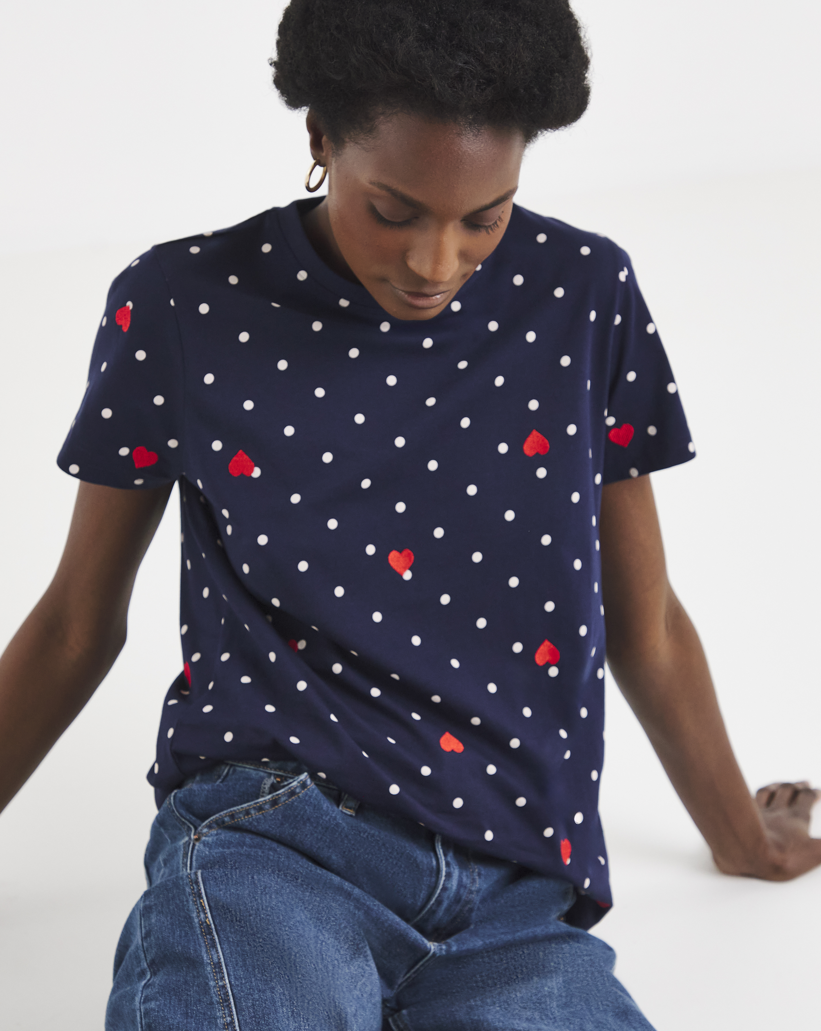 New In - Embriodered Heart T-Shirt