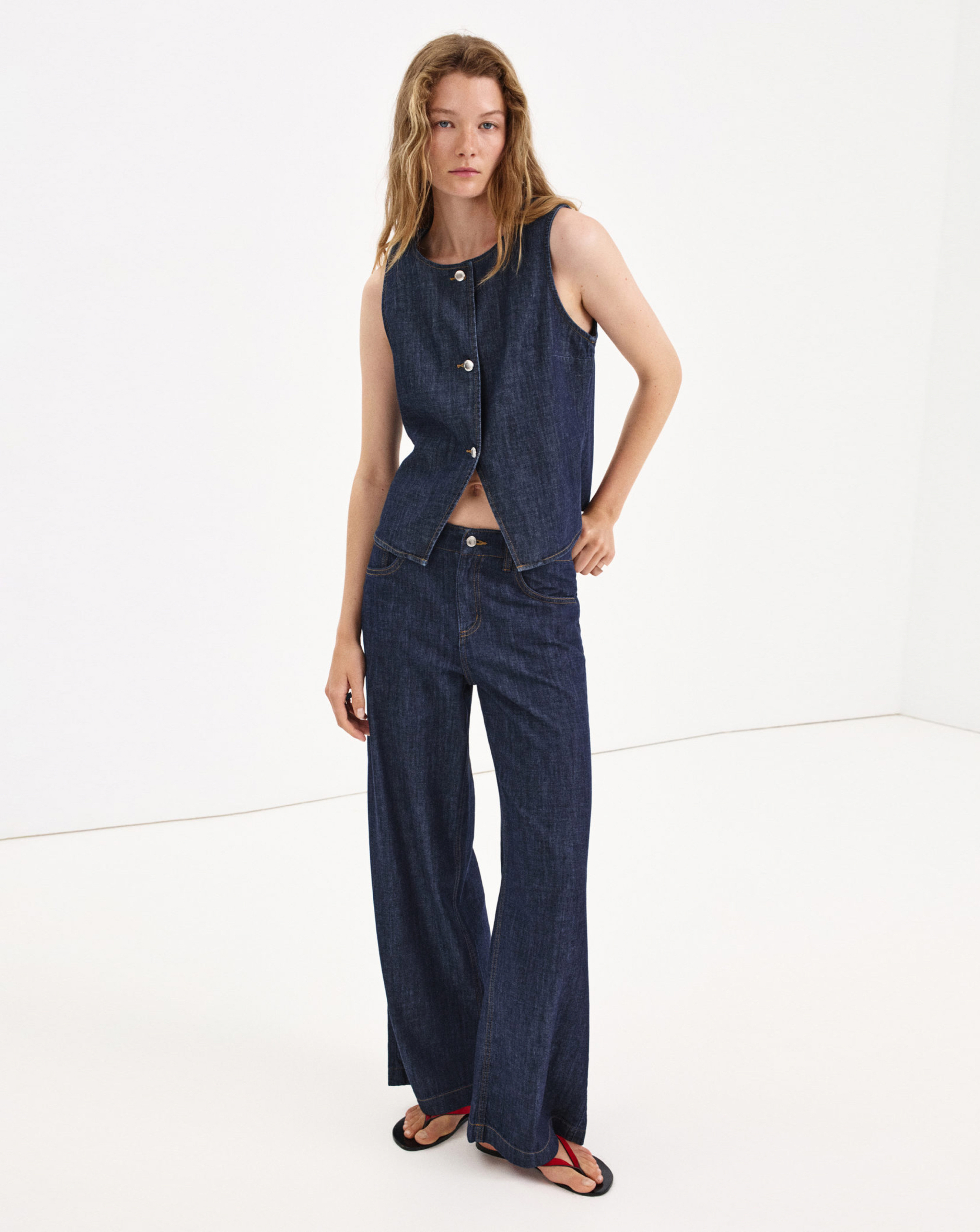 New In - Mango Buttoned Denim Waistcoat