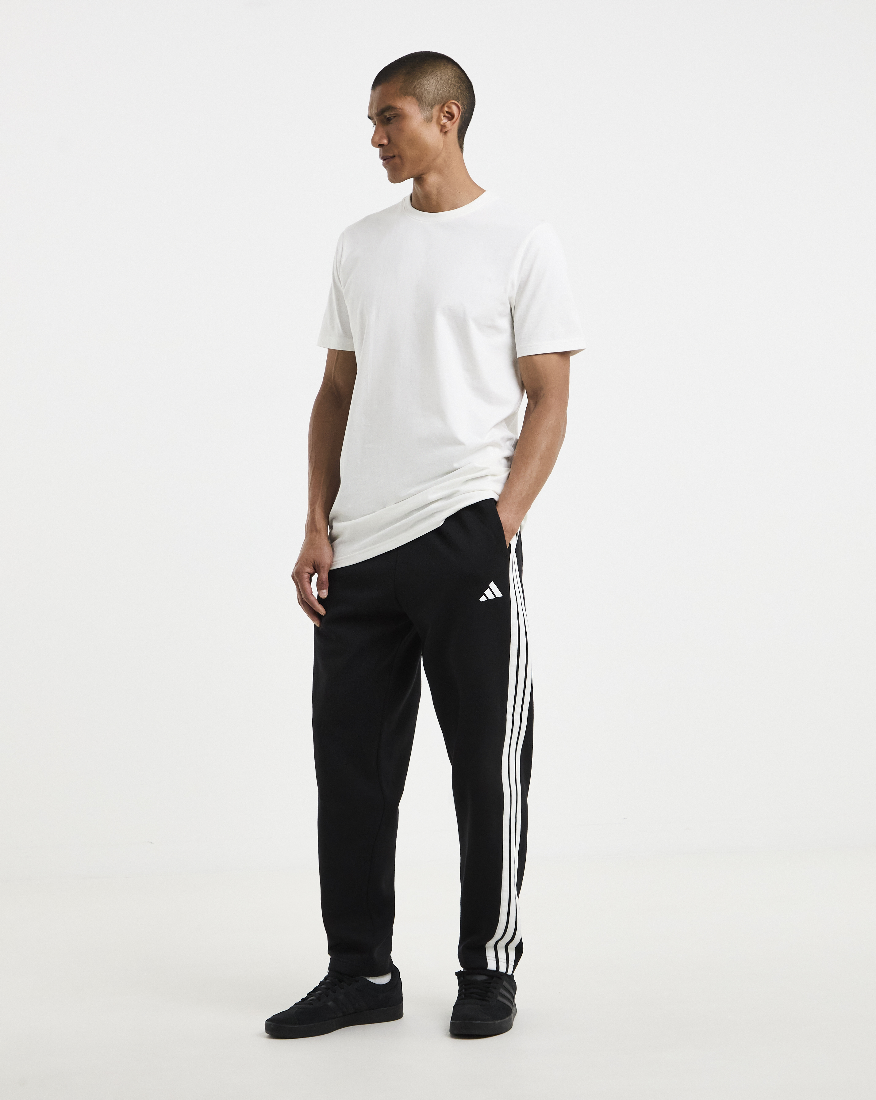 adidas 3 Stripes Open Hem Fleece Pants