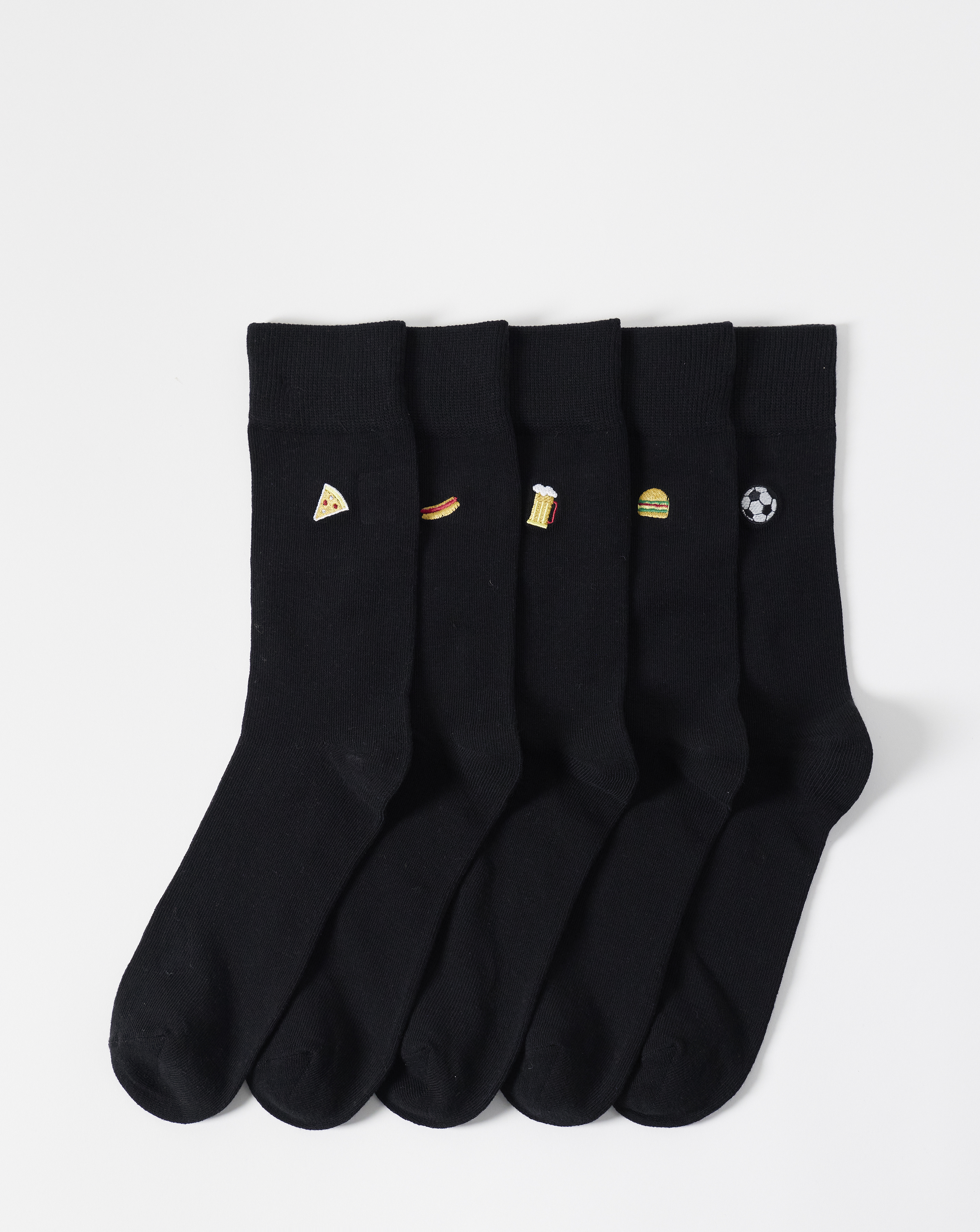 New In - 5 Pack Embroidered Socks