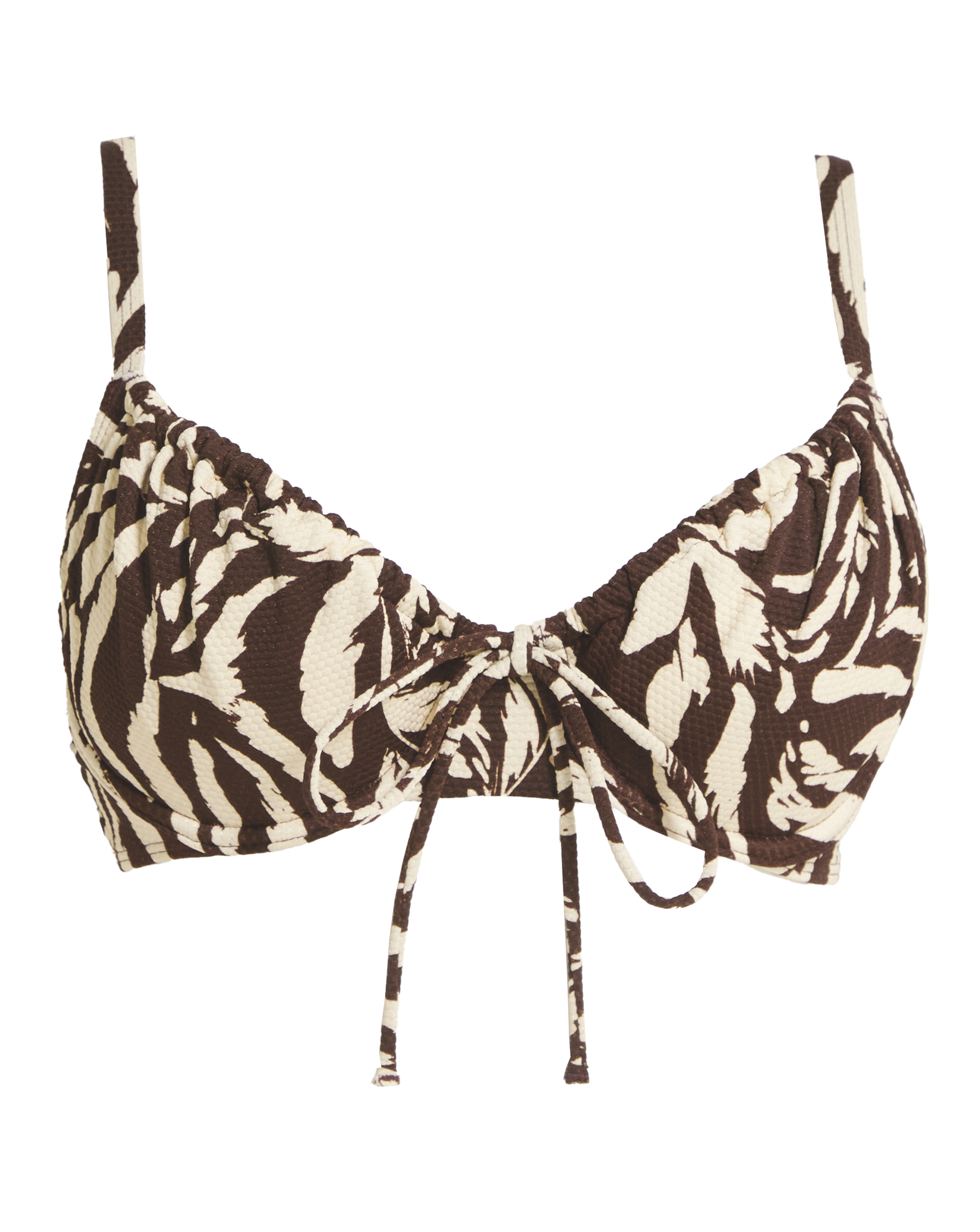 Palm Print Underwired Bikini Top