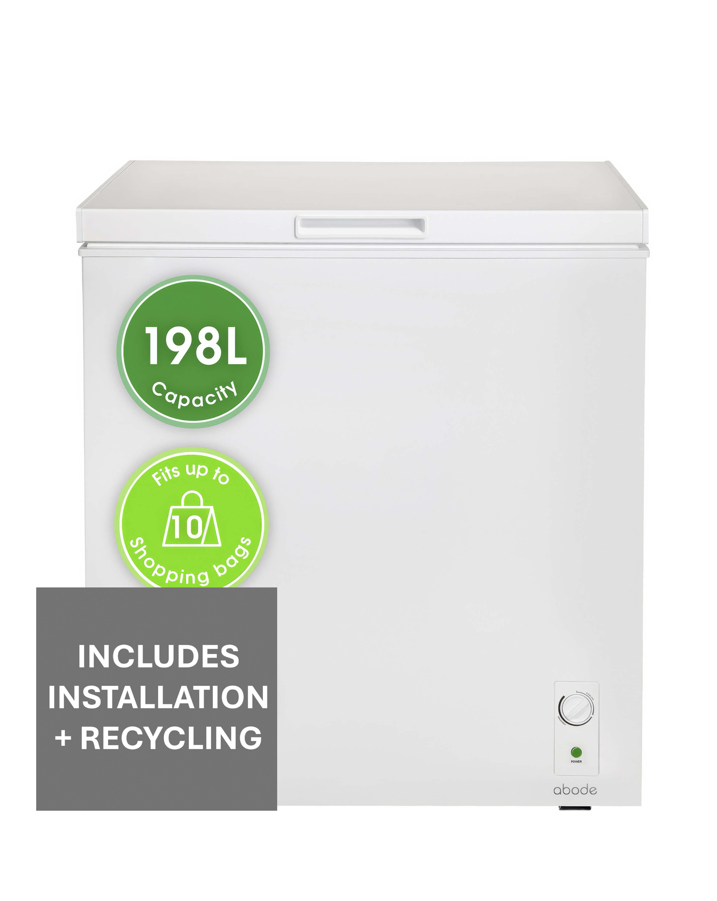 B&Q - Chest Freezer 198 Litre Freestanding With Temperature Control White A198Cf0E1W - Image 3