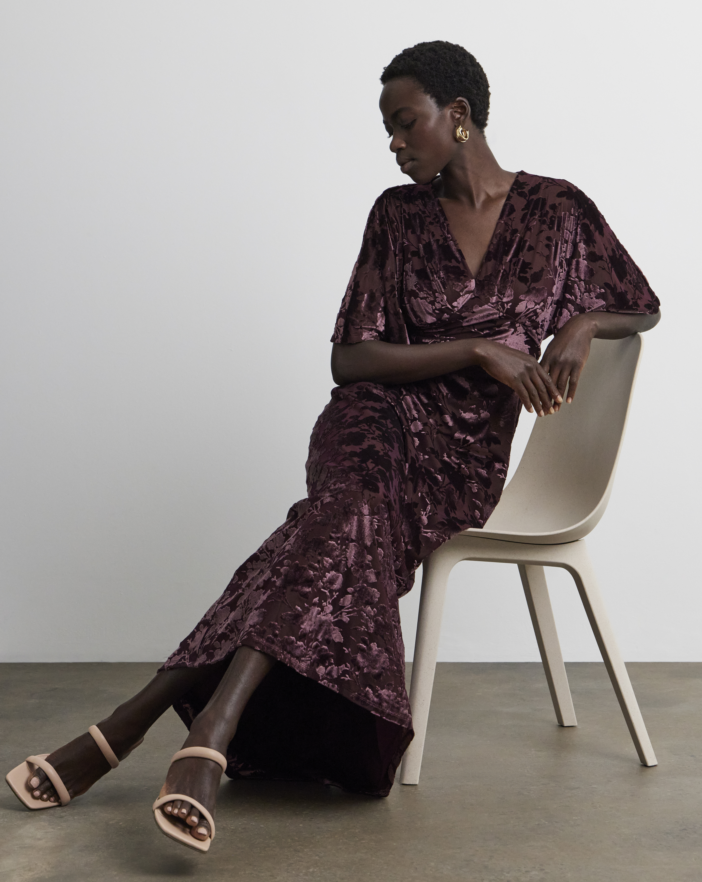 Joanna Hope Burnout Midi Dress