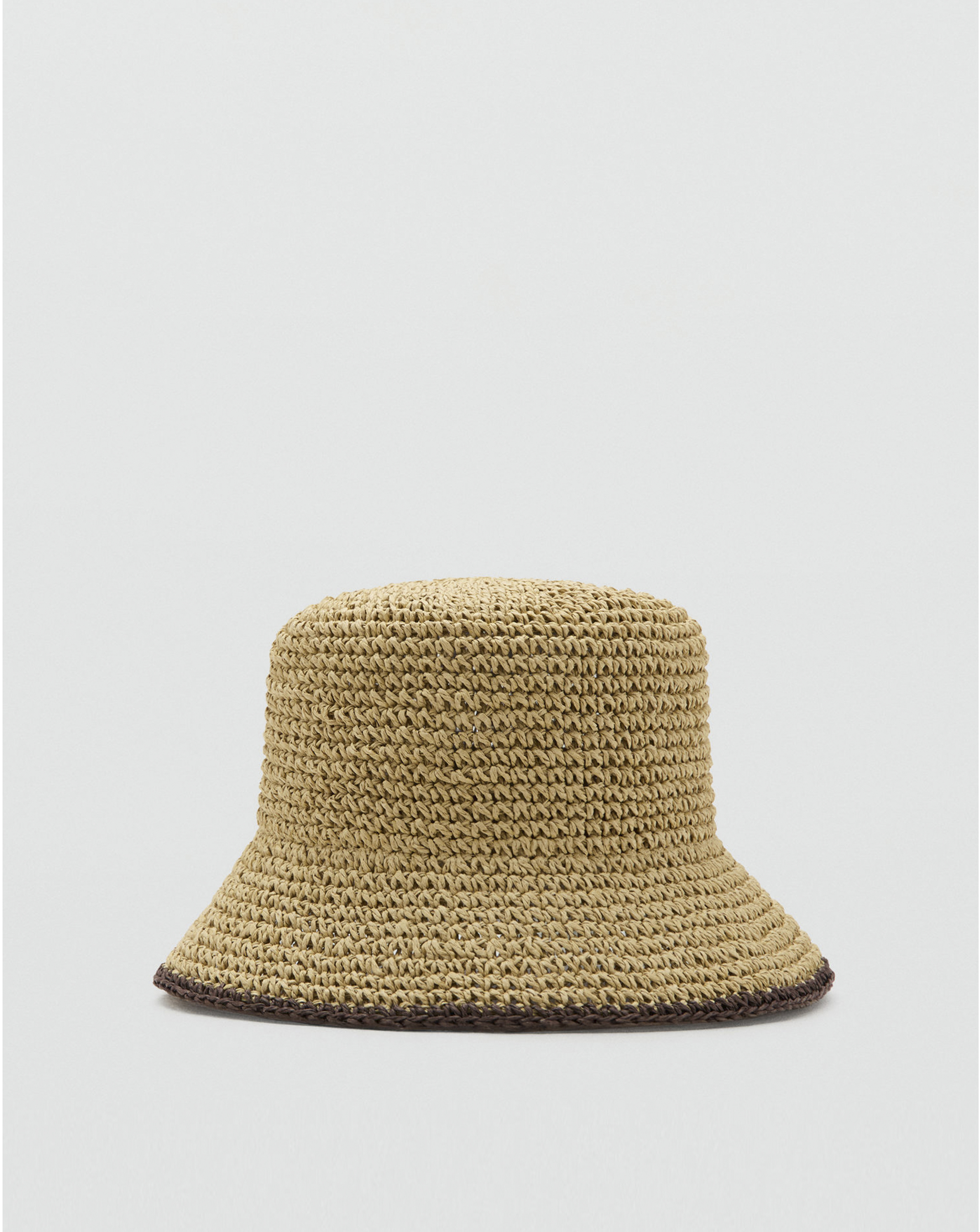 Mango Women's Dark Brown Natural Fibre Bucket Hat