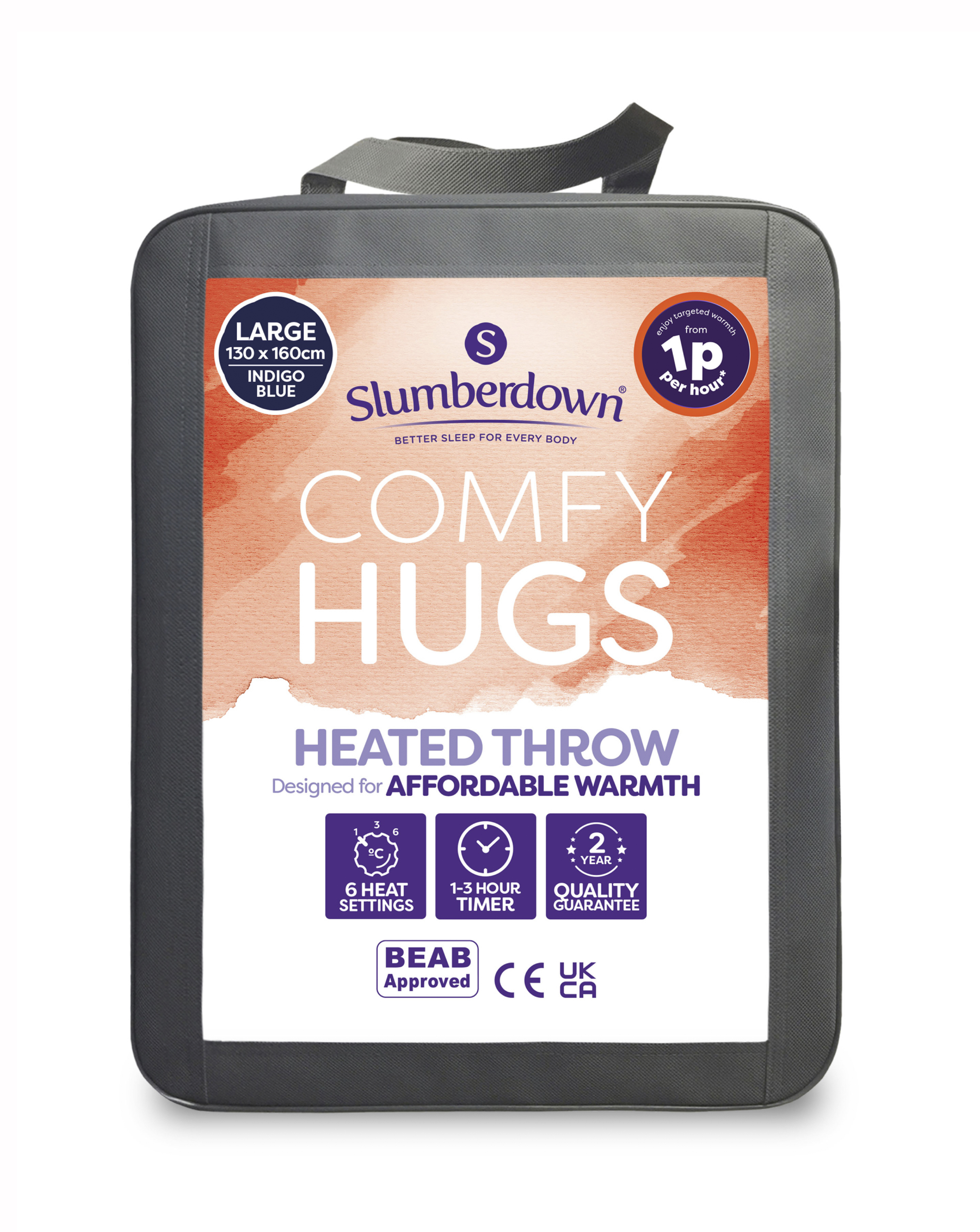 Slumberdown Comfy Hugs Heated Throw