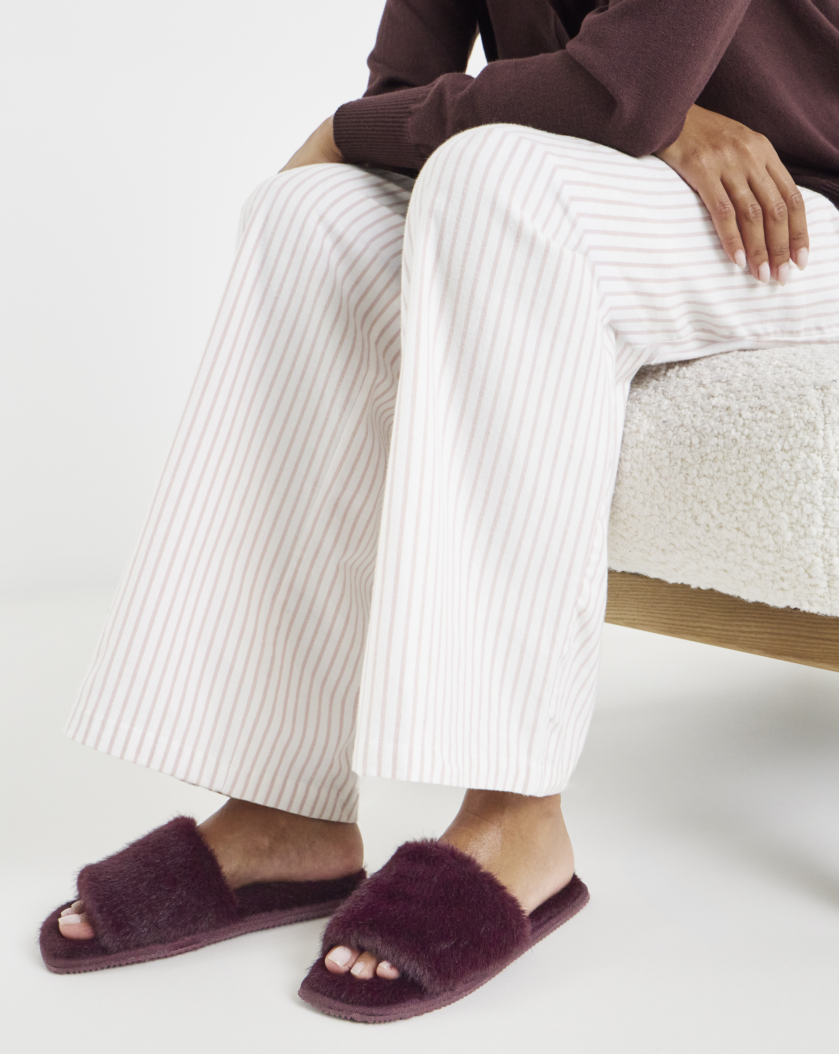 New In - Fluffy Mule Slipper Wide