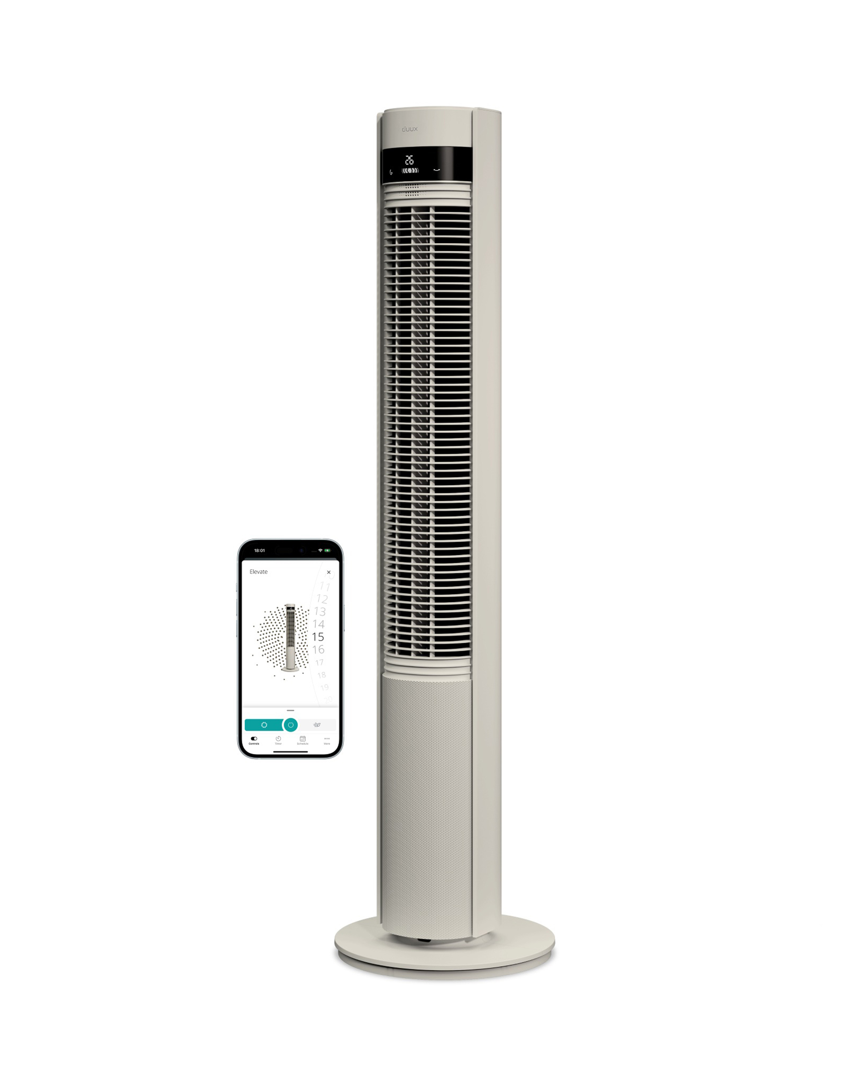 New In - DUUX Elevate Smart Tower Fan - Stone