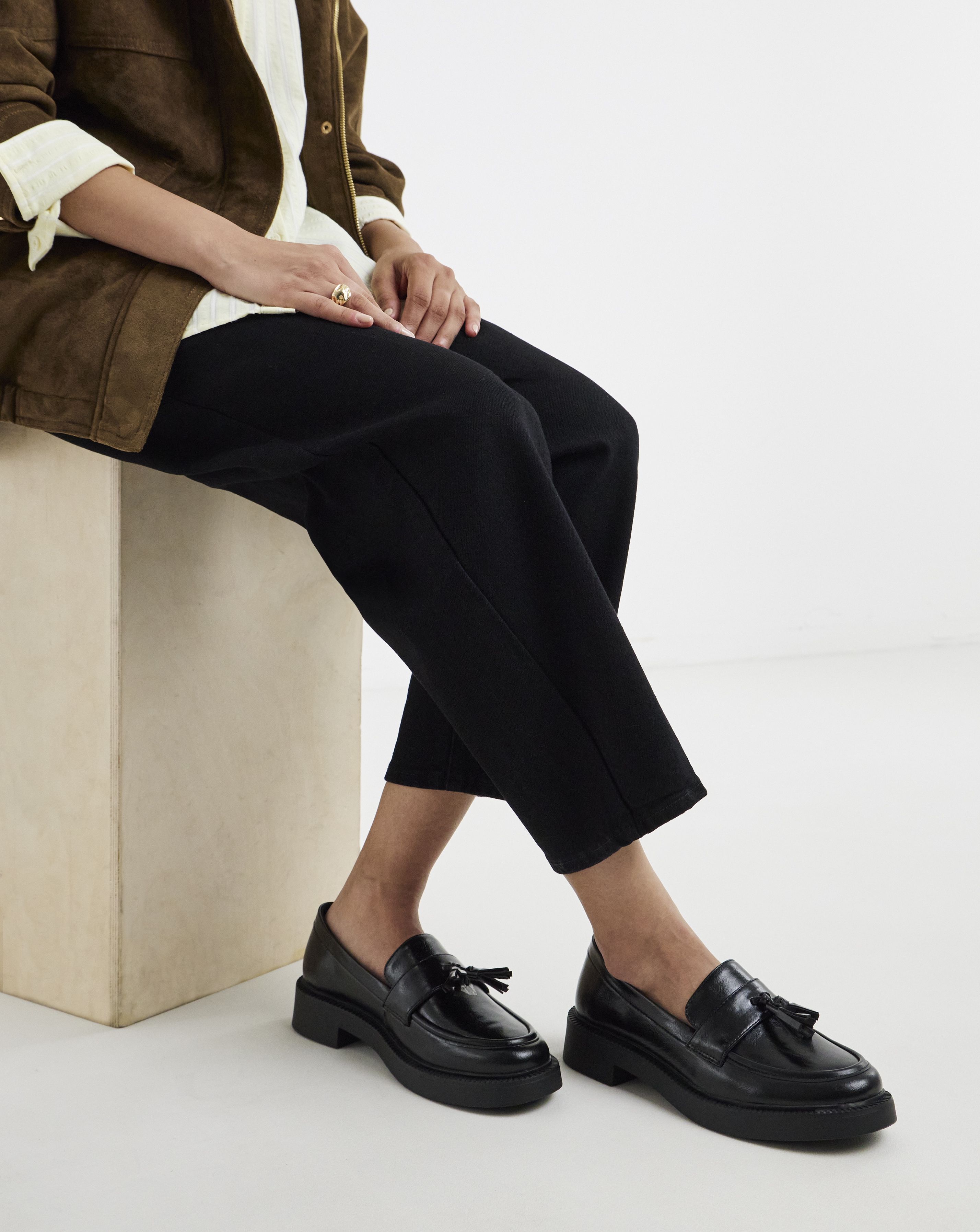 Madelyn Tassle Detail Loafer Shoes - Wide Fit (E)