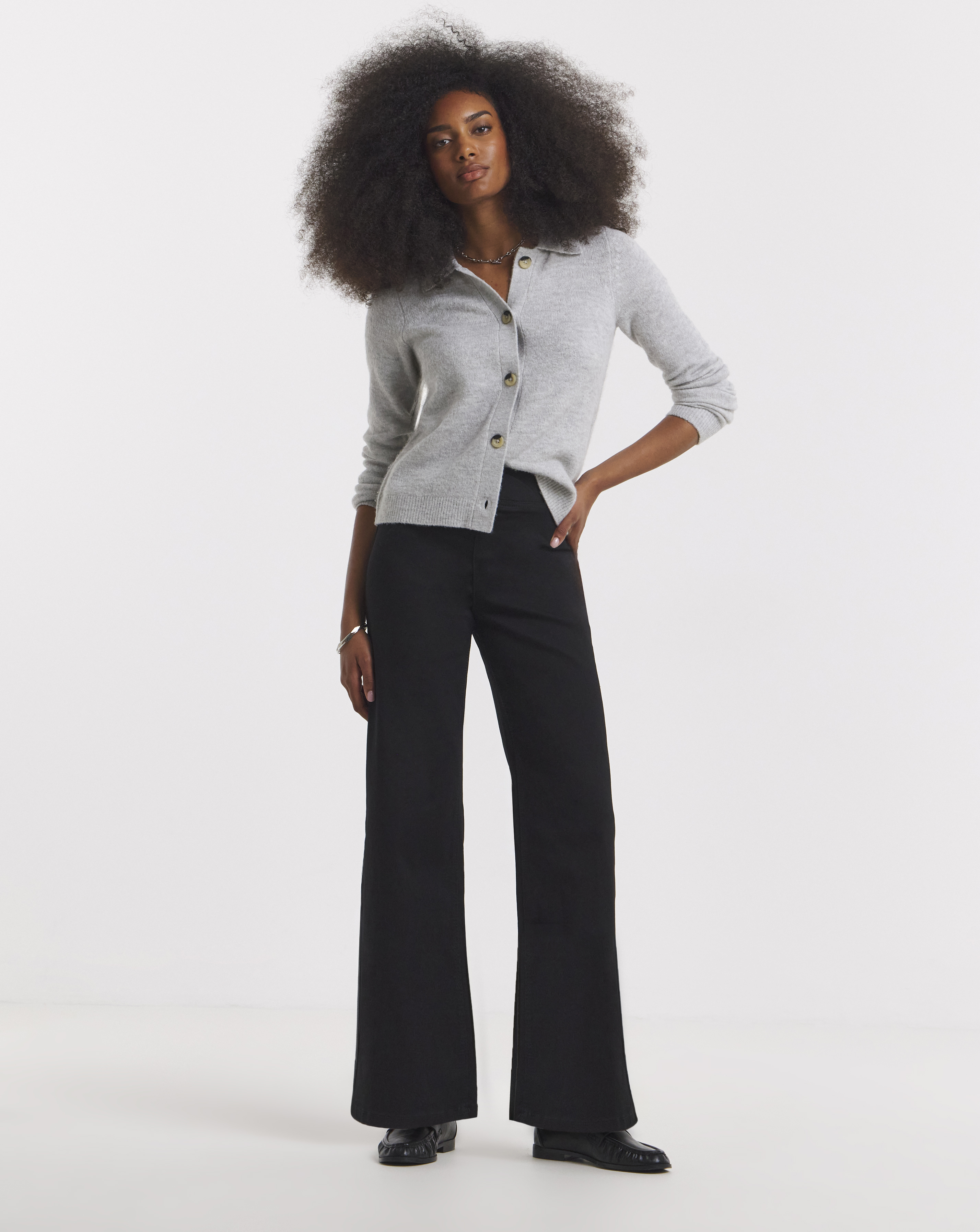 Black Wide Leg Weekender Jeggings