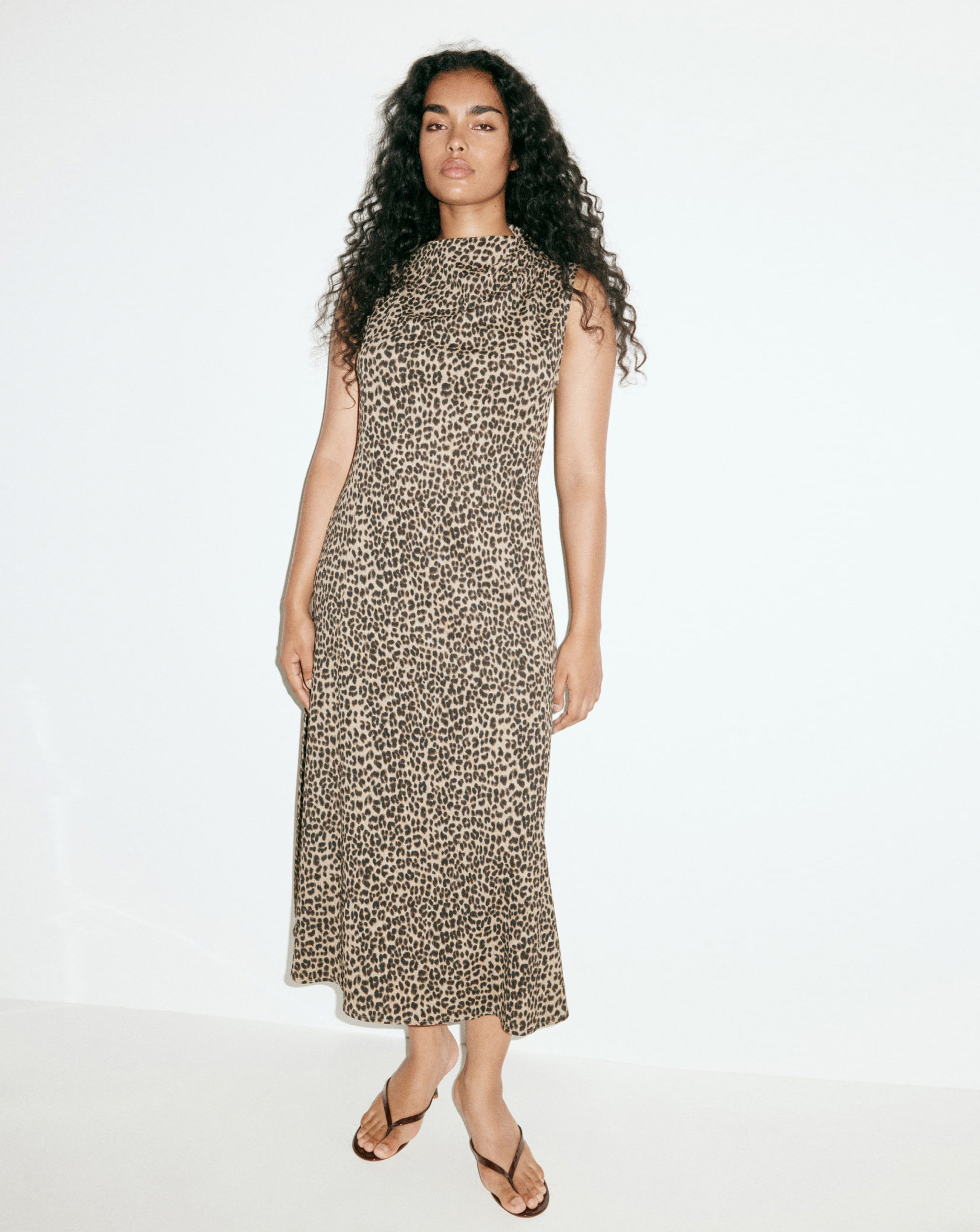 Mango Women's Brown Textured Dress Size 8 - Image 2