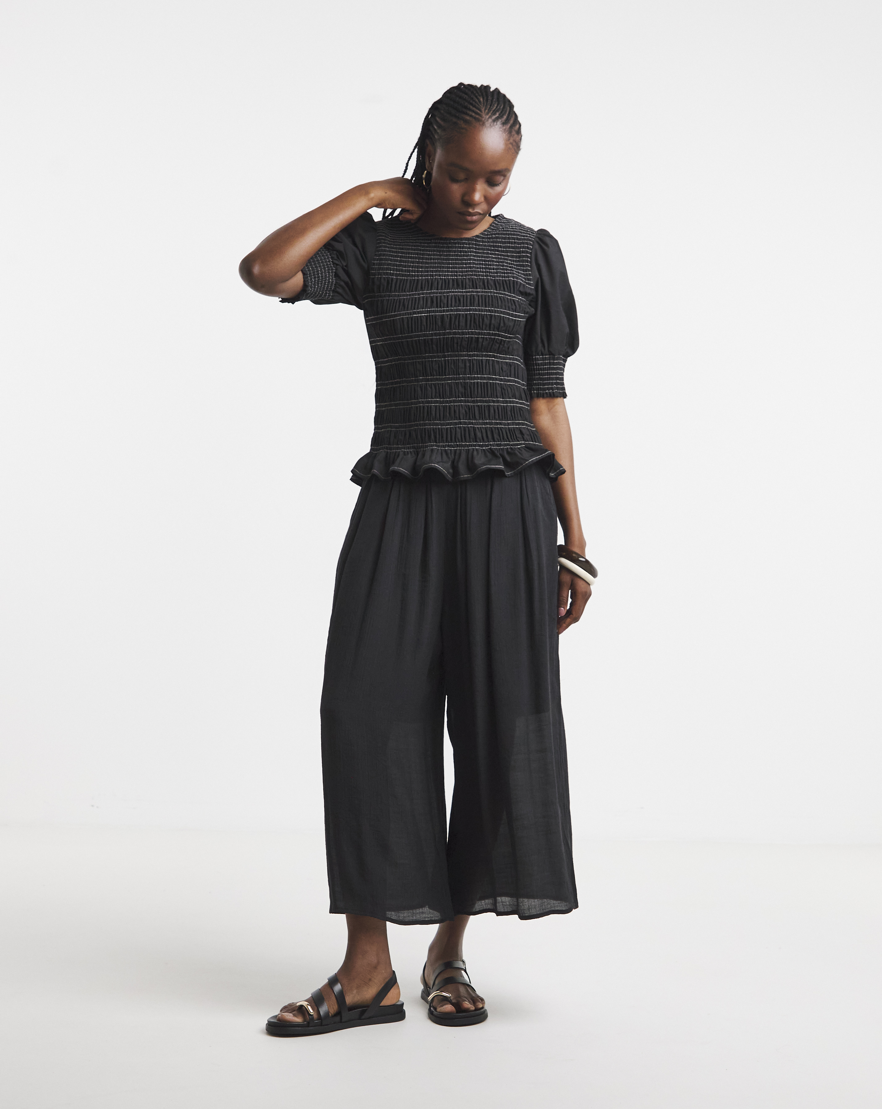 Simply Be Pleat Extreme Wide Leg Culotte