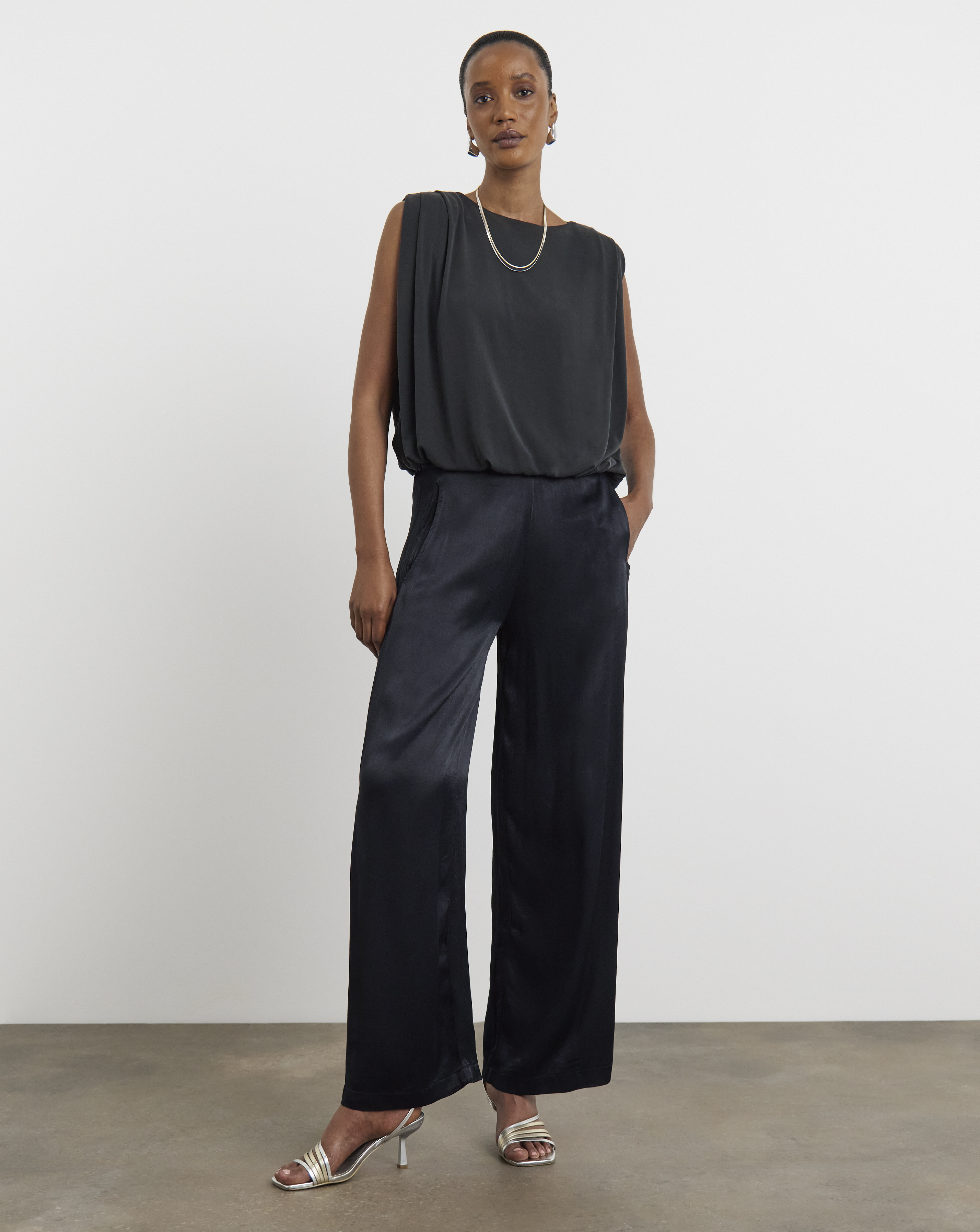 Joanna Hope Hammered Satin Trousers