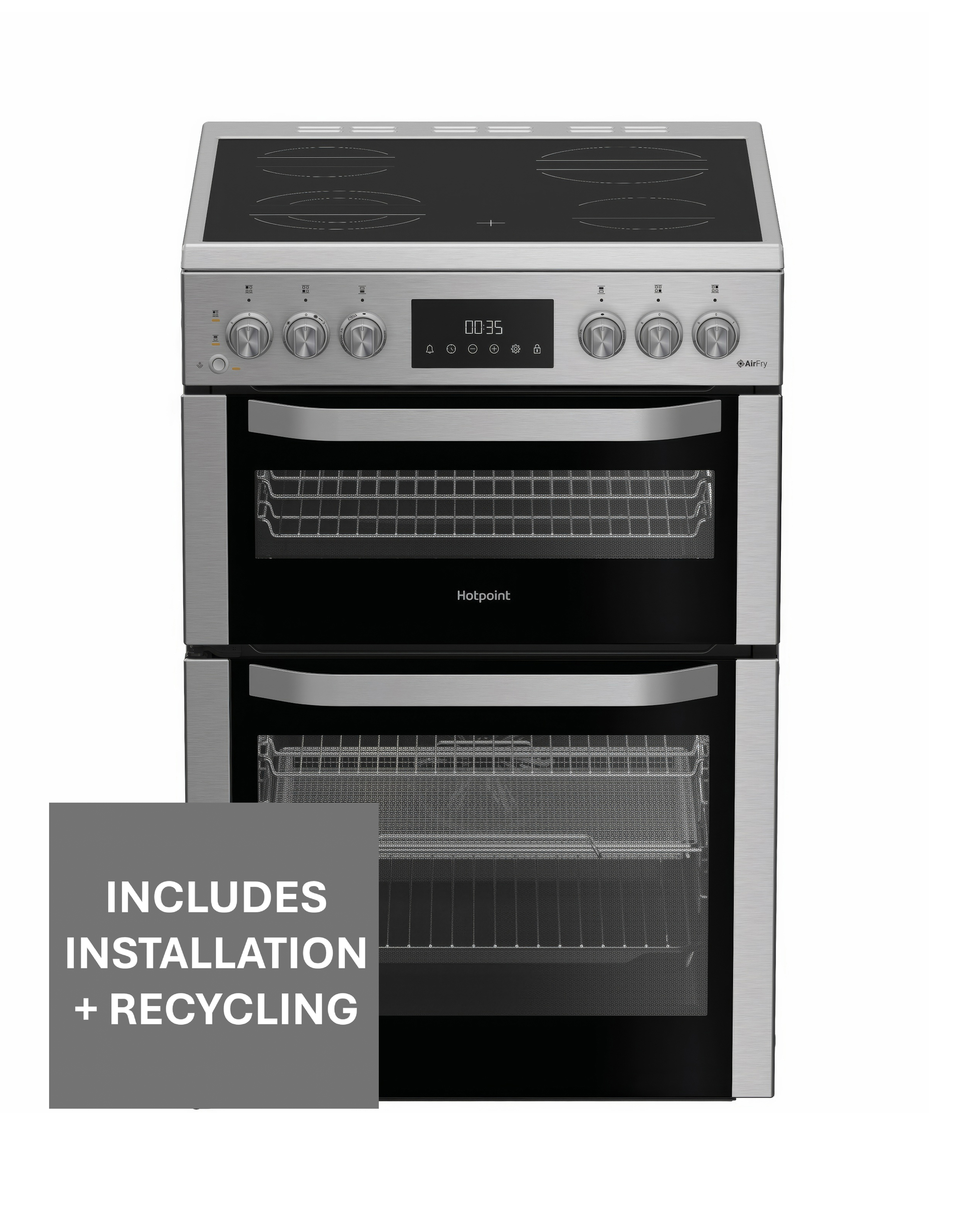 Hotpoint HDE6VDCASX Electric Cooker Inst
