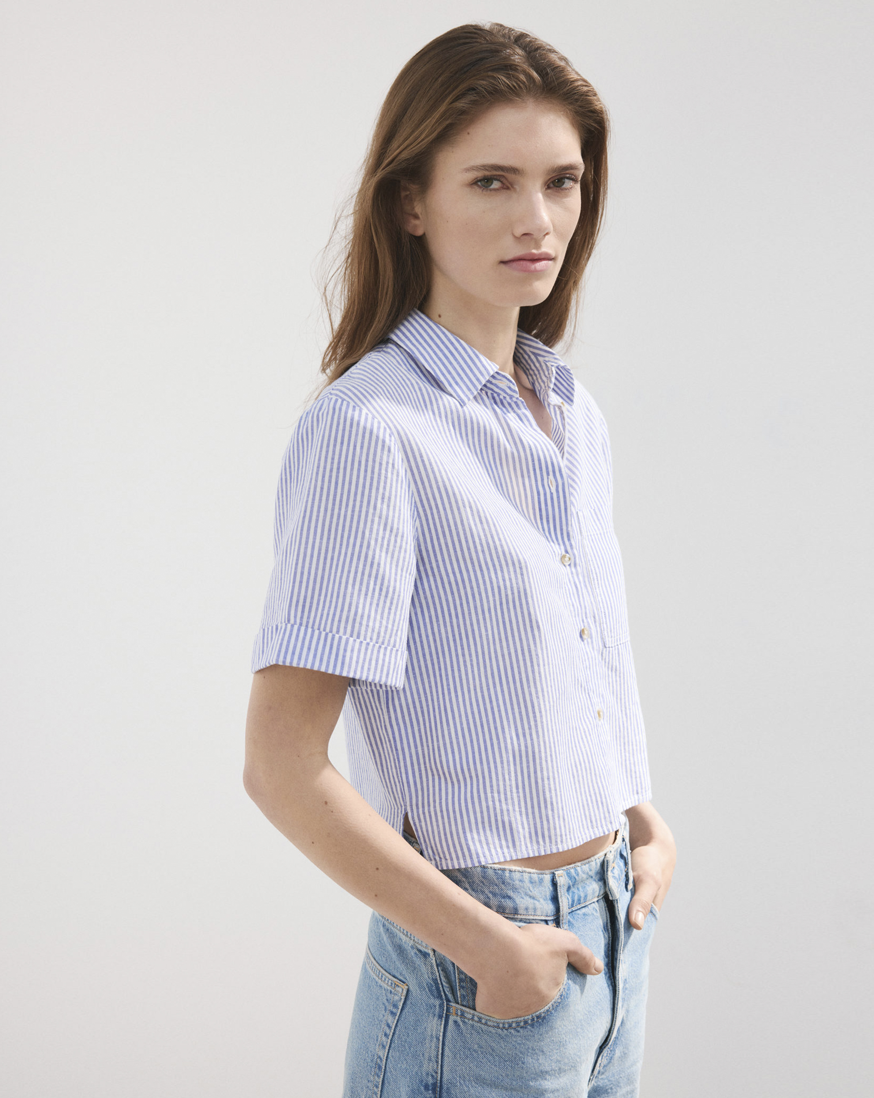 New In - Mango Short Sleeve Striped Shirt