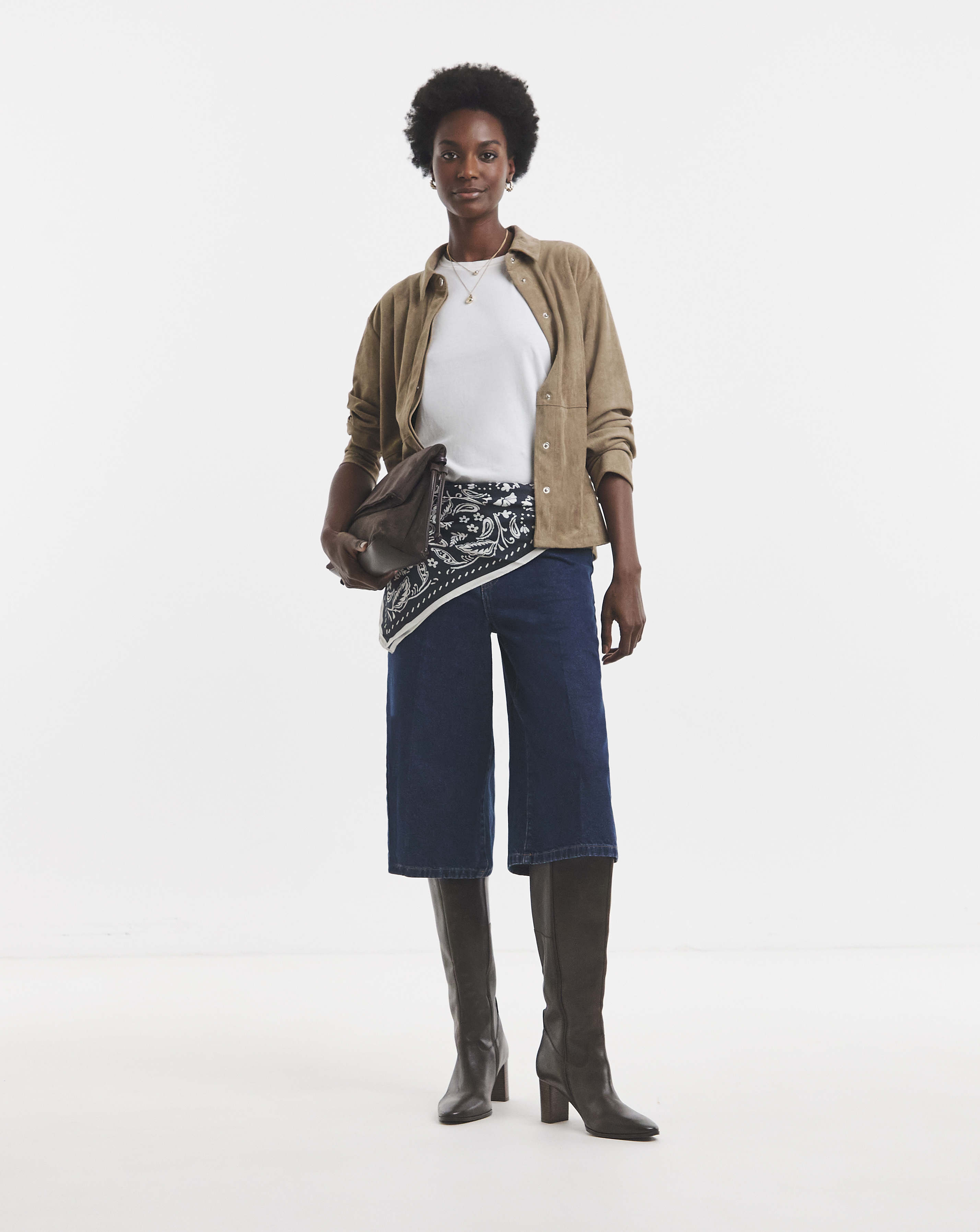 New In - Dark Blue Denim Culotte Jean