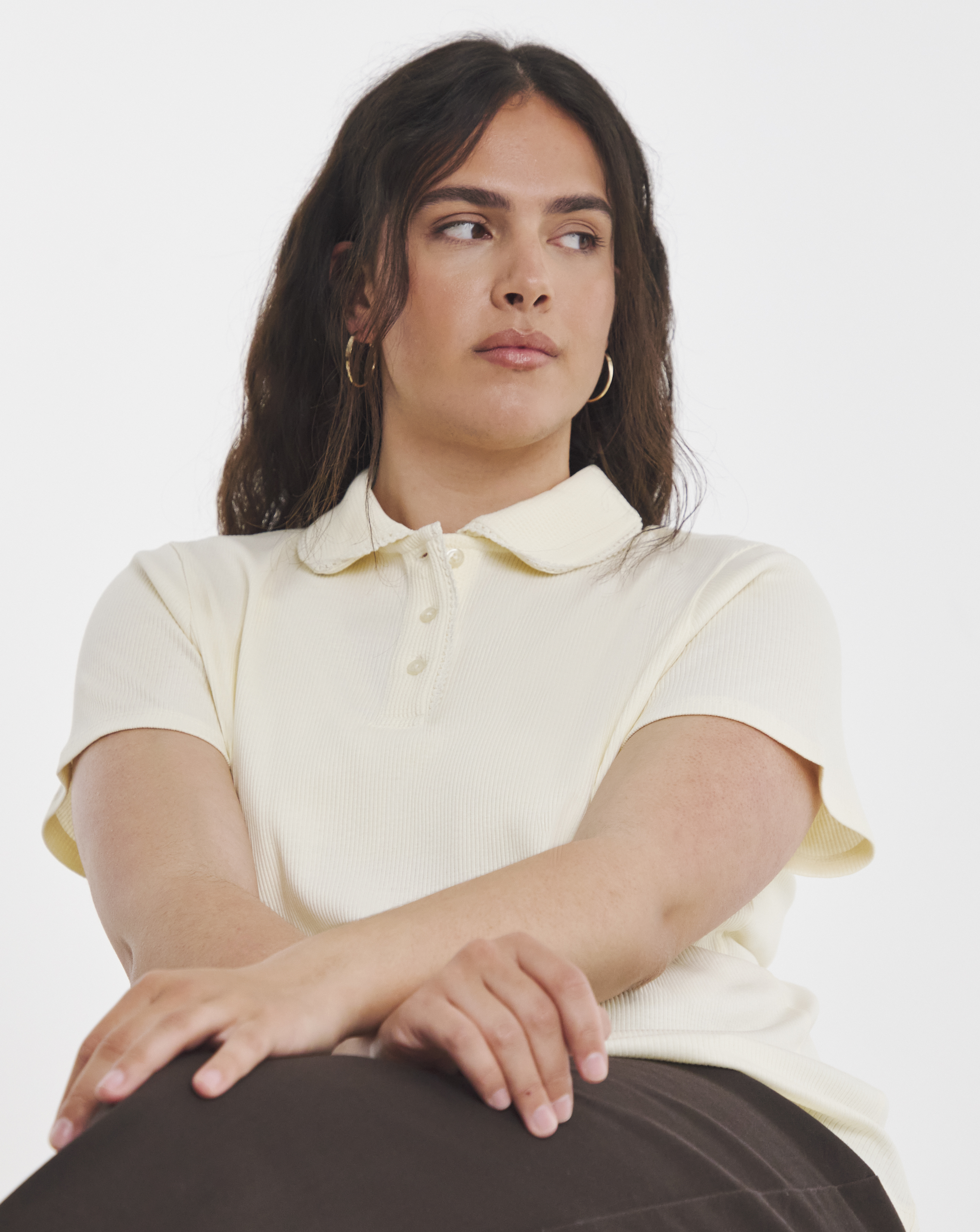 New In - Picot Polo Top