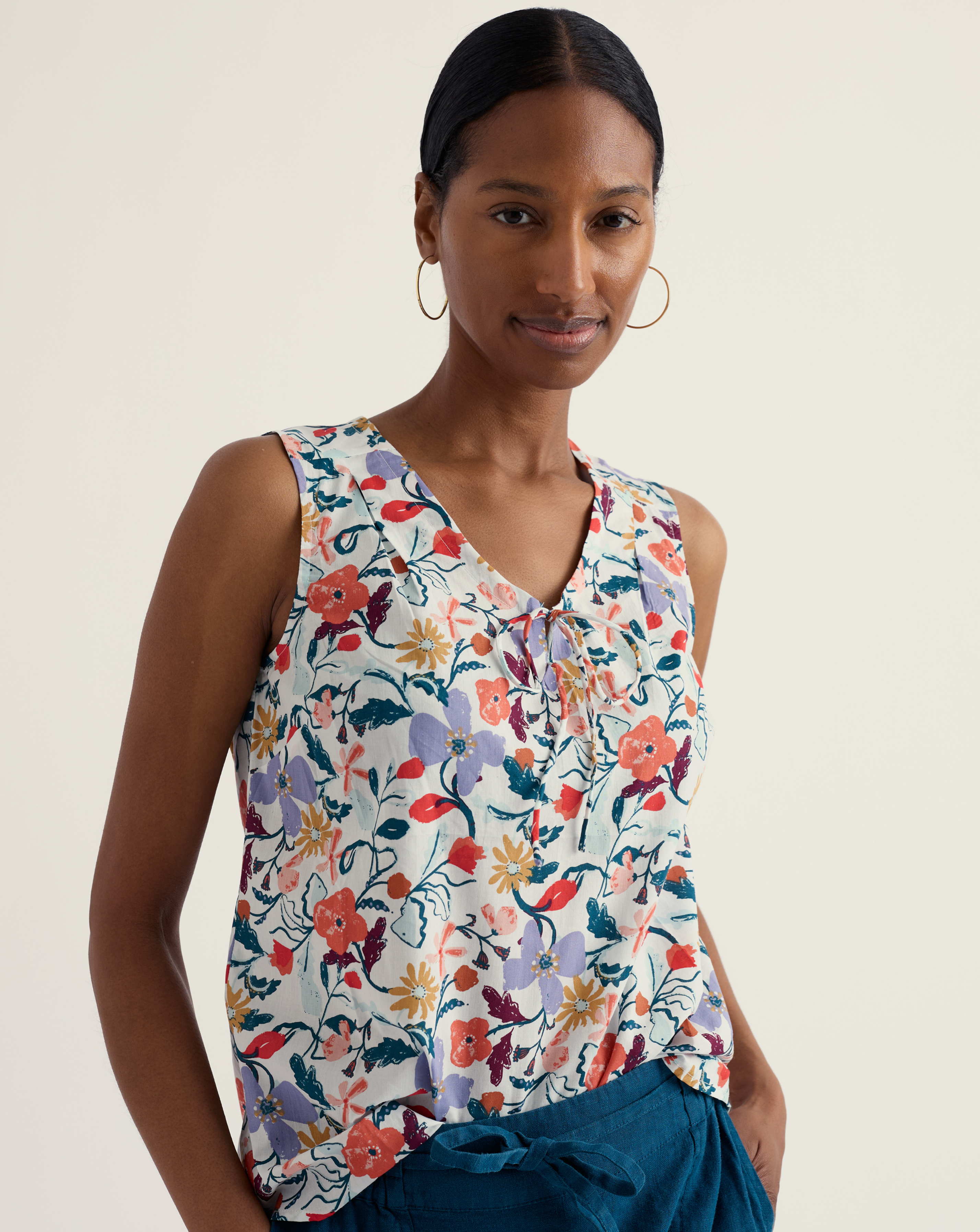 Seasalt Multi Cornwall Cobbs Well Top - Size 22