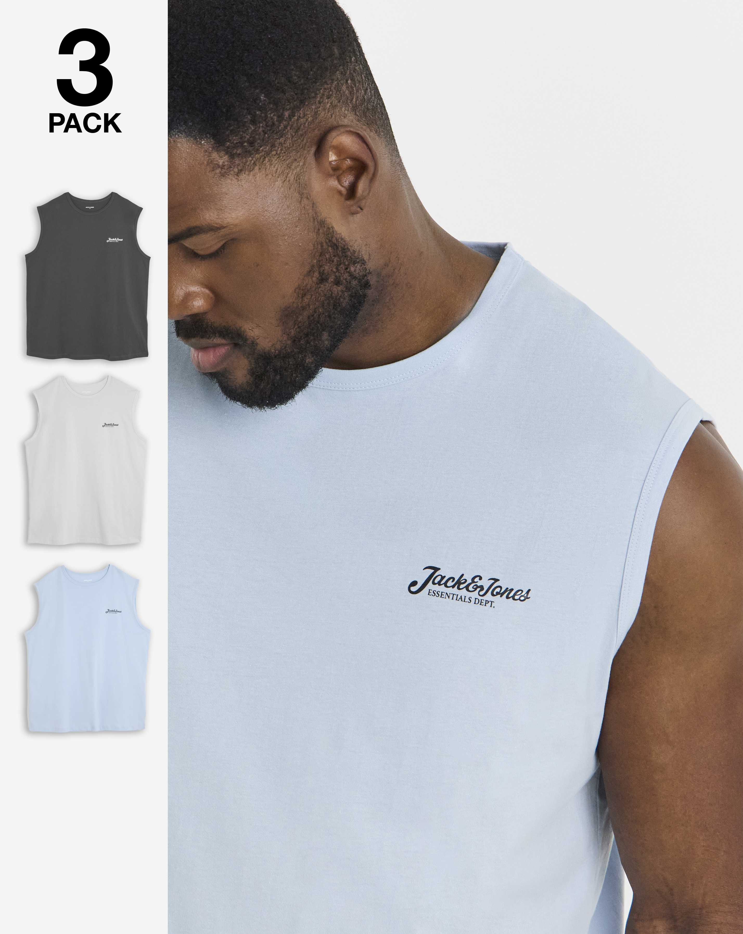 Jack & Jones Beau Tank Top 3 Pack