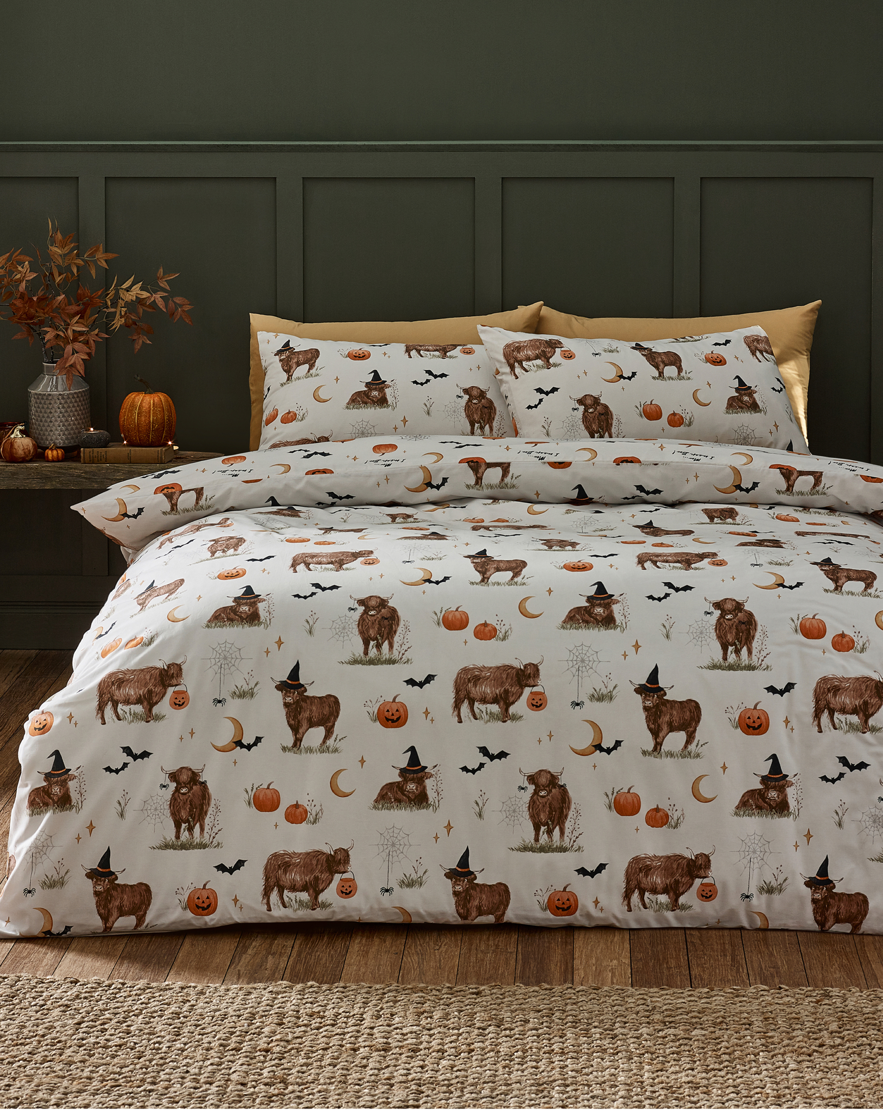CL Halloween Highland Cow Duvet Set