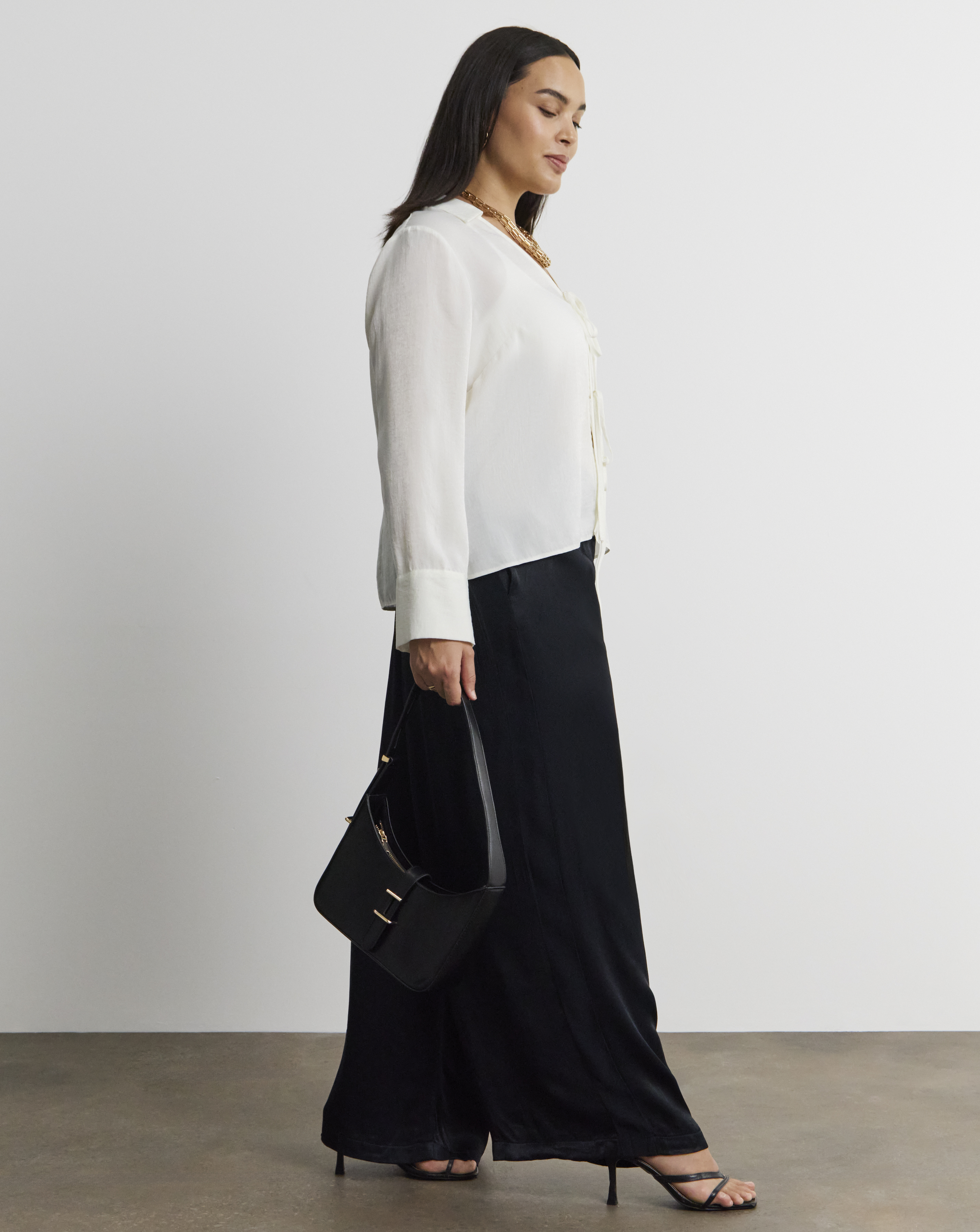 Joanna Hope Hammered Satin Trousers