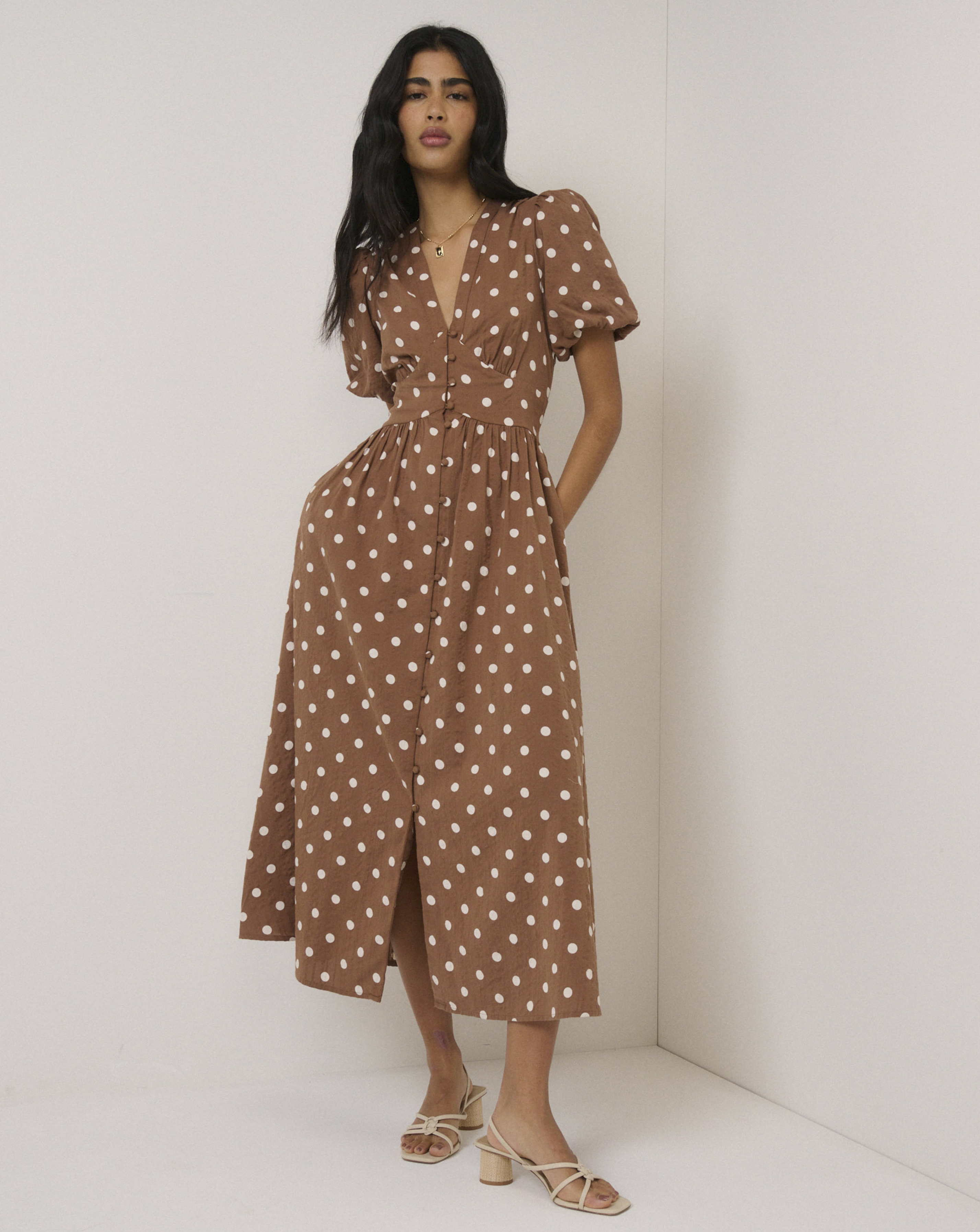 NC Starlight Polka Midi Dress