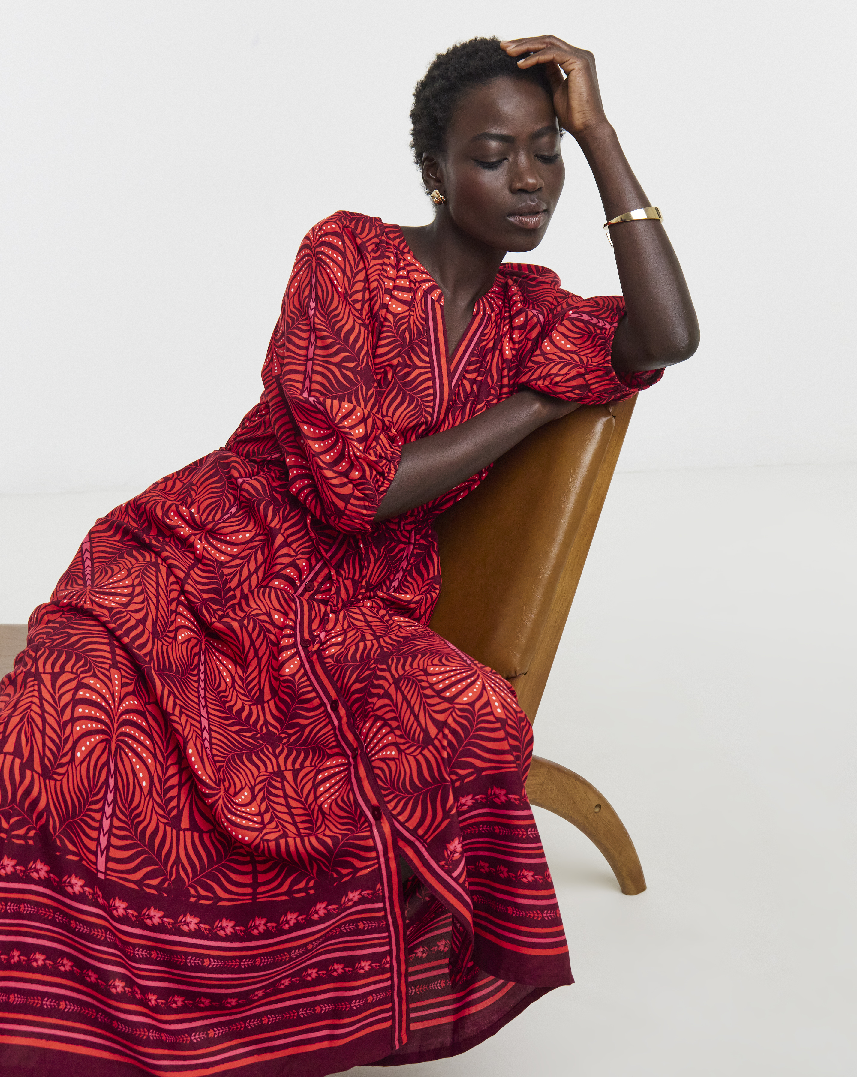 New In - Border Print Maxi Dress